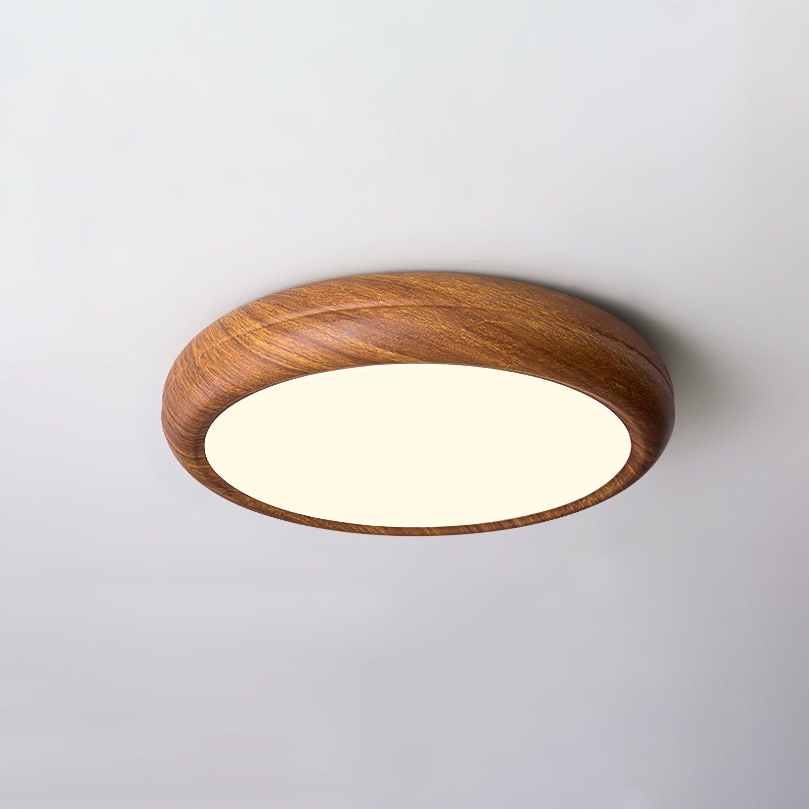 Bexley Ceiling Light Woodgrain Acrylic Round-Neutral Decor