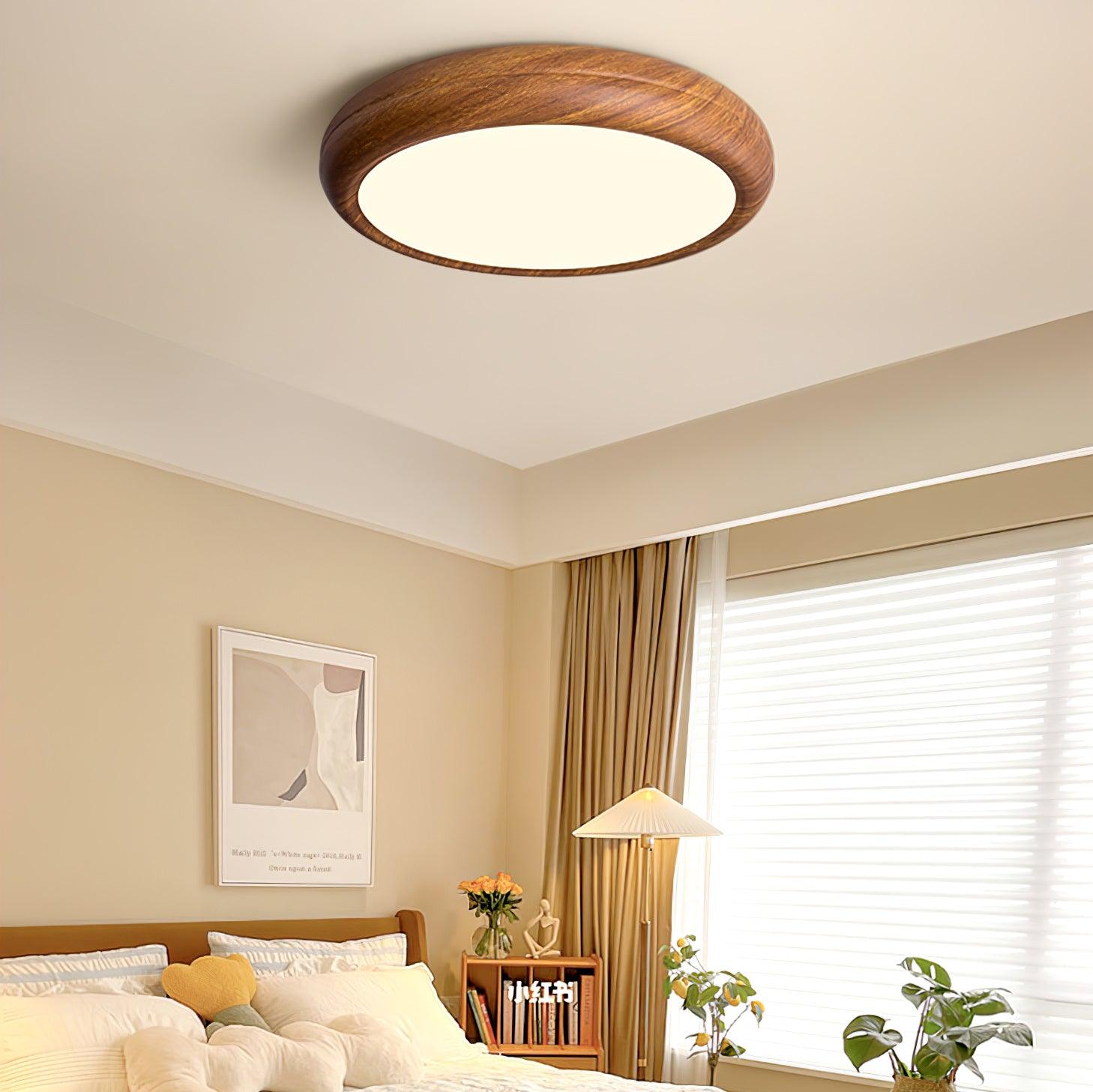 Orbis Wood Wood Grain Round Ceiling  Light
