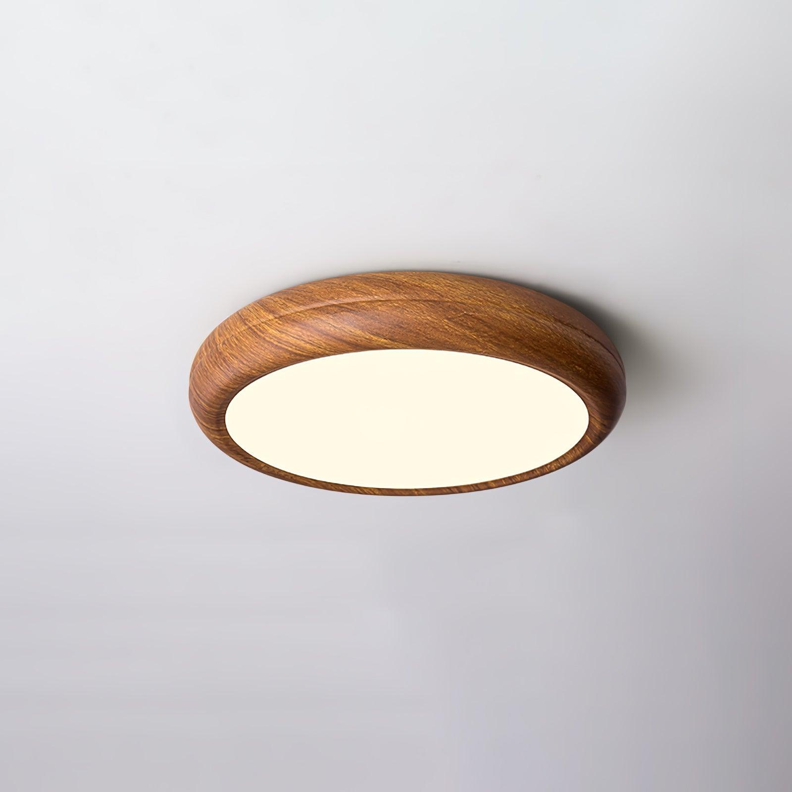 Bexley Ceiling Light Woodgrain Acrylic Round-Neutral Decor