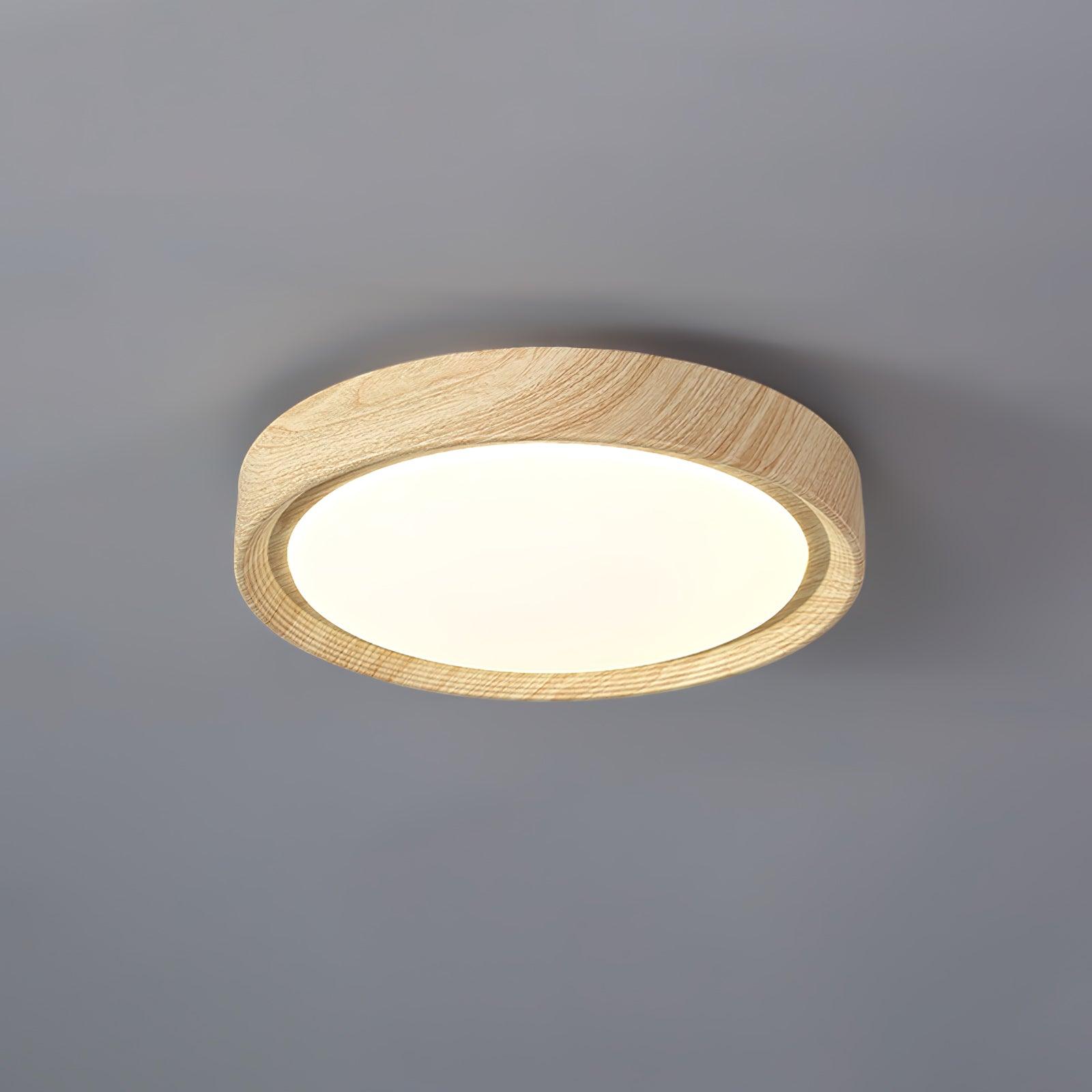 Bexley Ceiling Light Woodgrain Acrylic Round-Neutral Decor