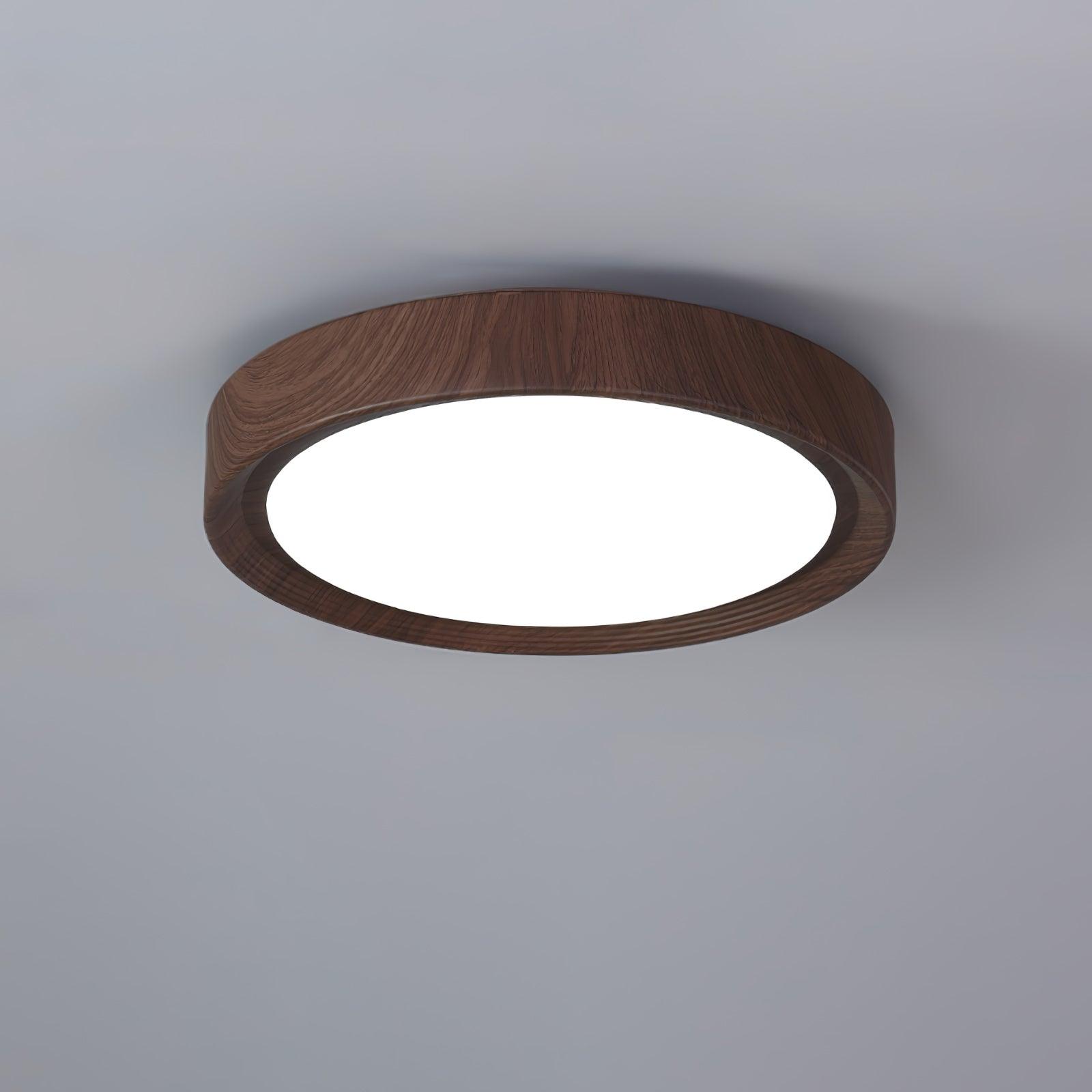 Bexley Ceiling Light Woodgrain Acrylic Round-Neutral Decor