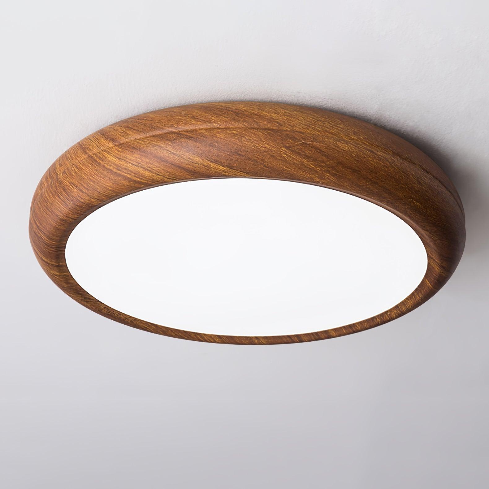 Orbis Wood Wood Grain Round Ceiling  Light