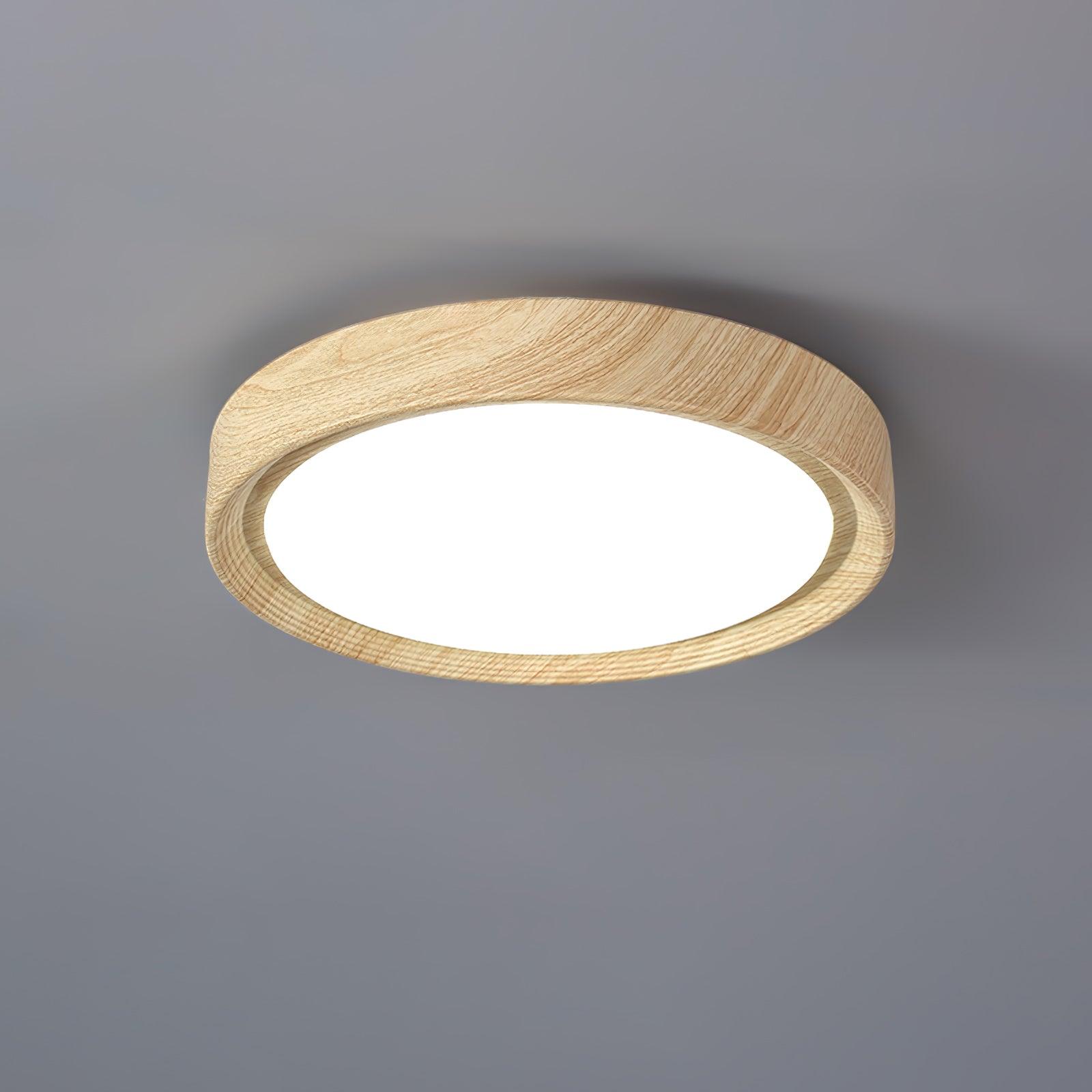 Bexley Ceiling Light Woodgrain Acrylic Round-Neutral Decor