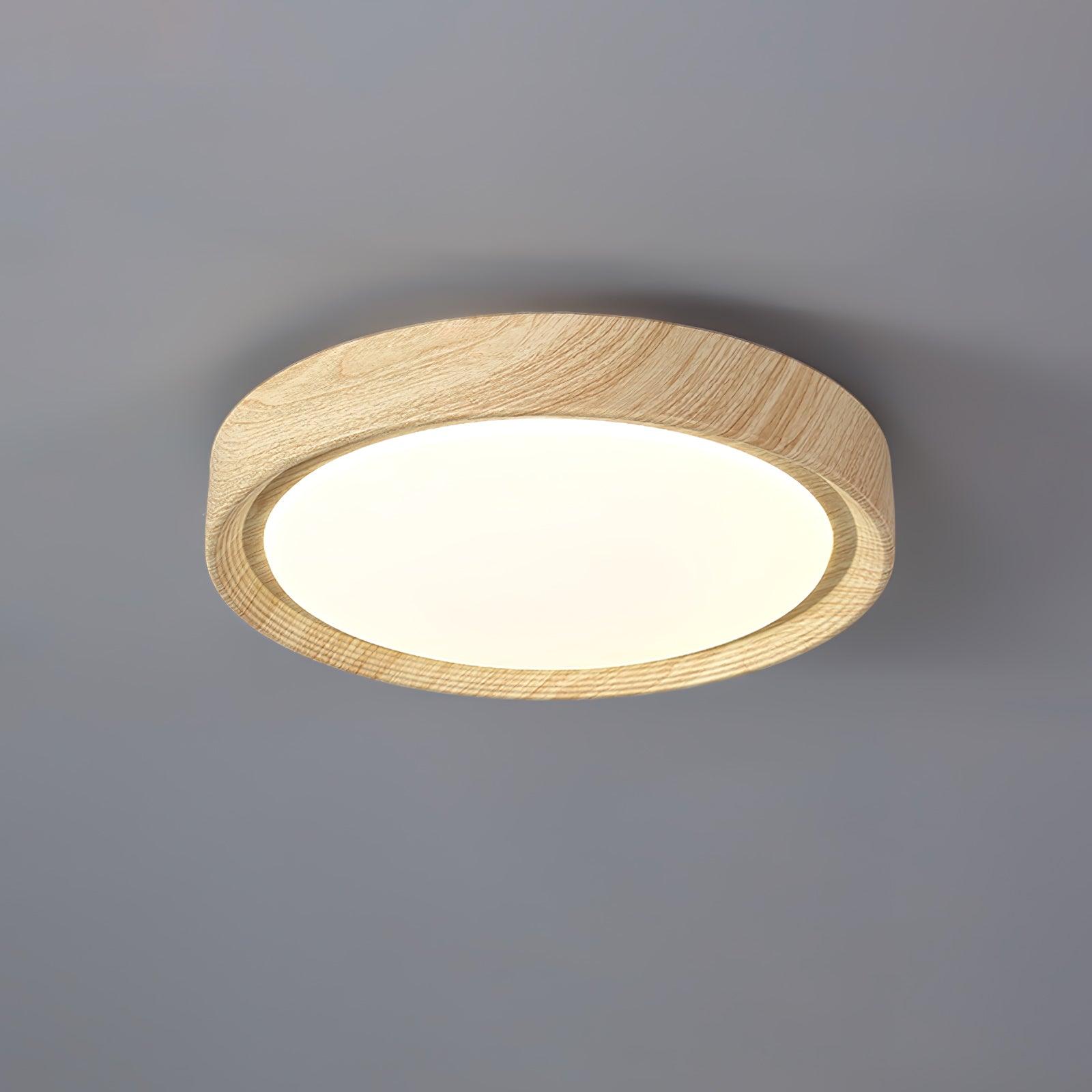 Grena Wood Grain Round Ceiling Light