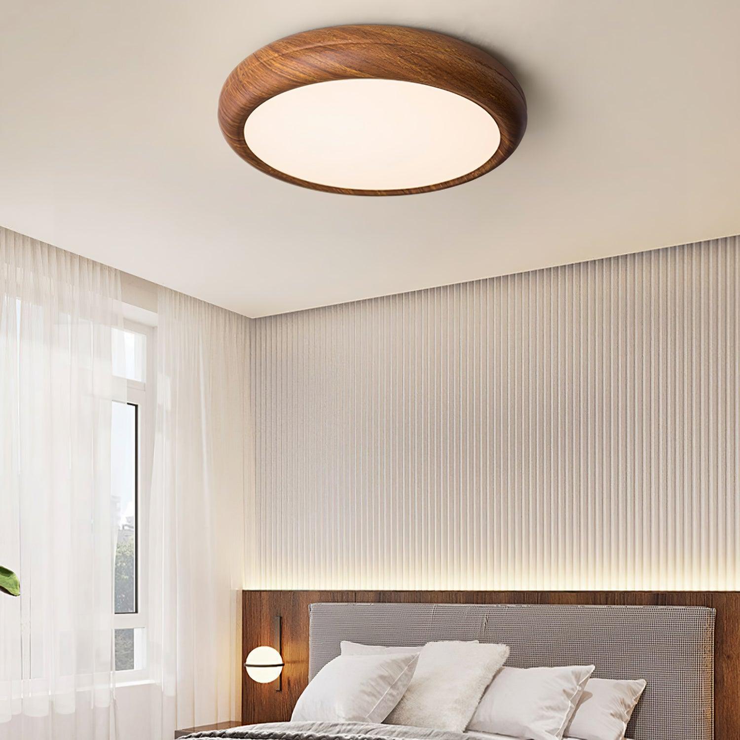 Orbis Wood Wood Grain Round Ceiling  Light