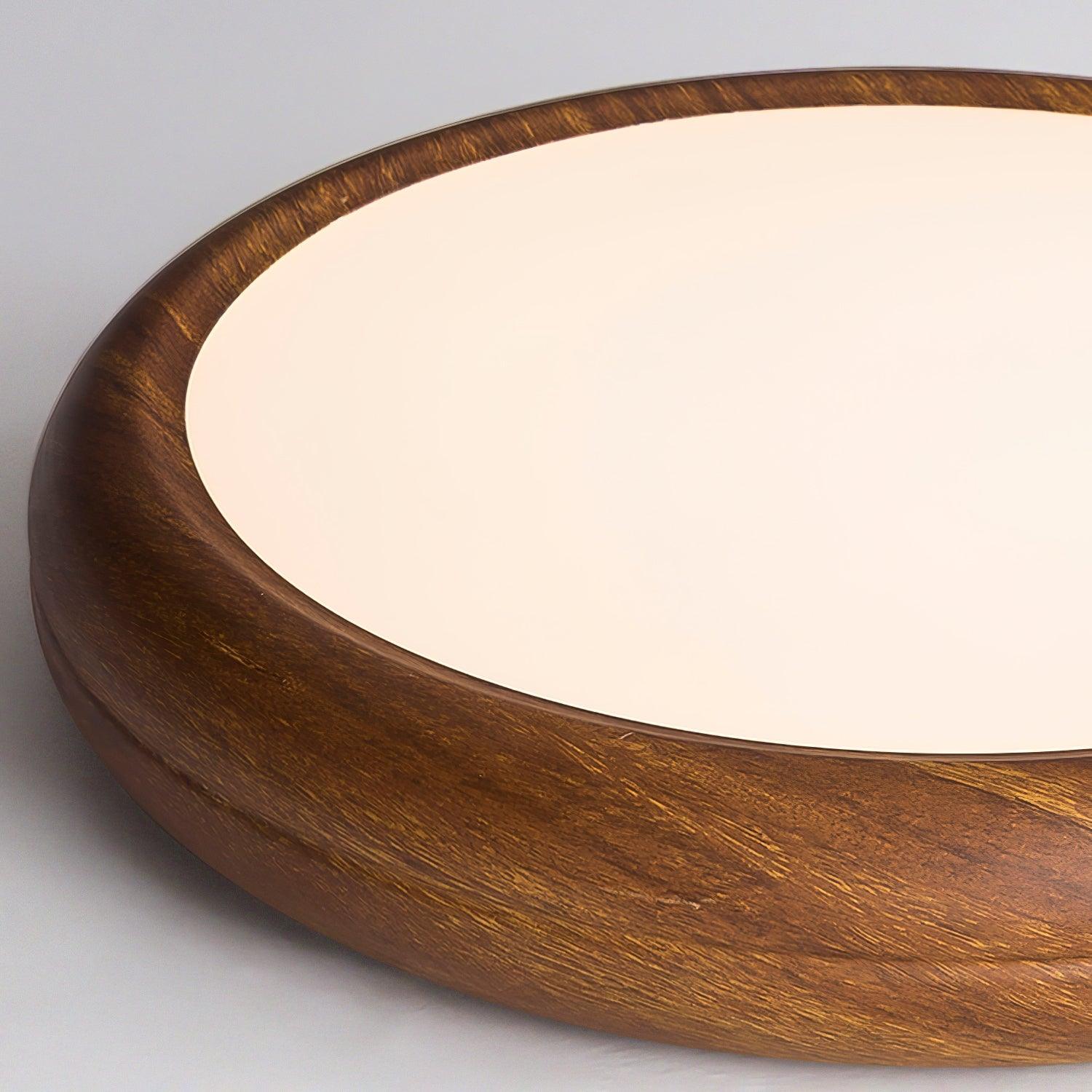 Elda Wood Wood Grain Round Ceiling Light-Neutral Decor