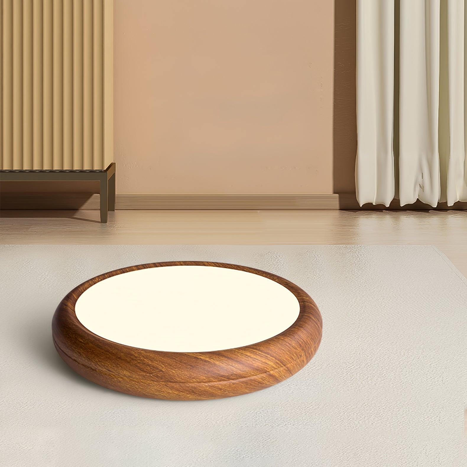 Elda Wood Wood Grain Round Ceiling Light-Neutral Decor