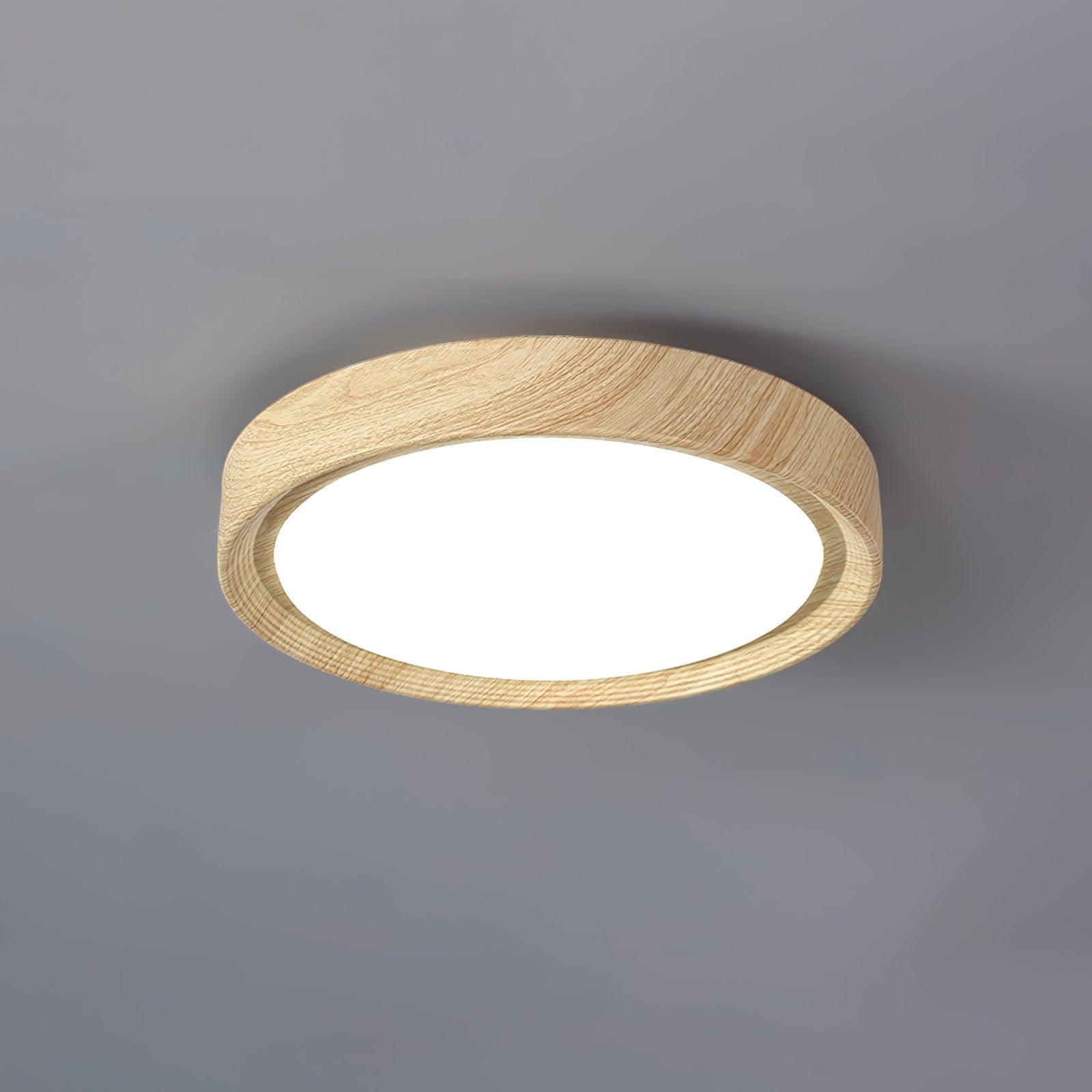 Bexley Ceiling Light Woodgrain Acrylic Round-Neutral Decor