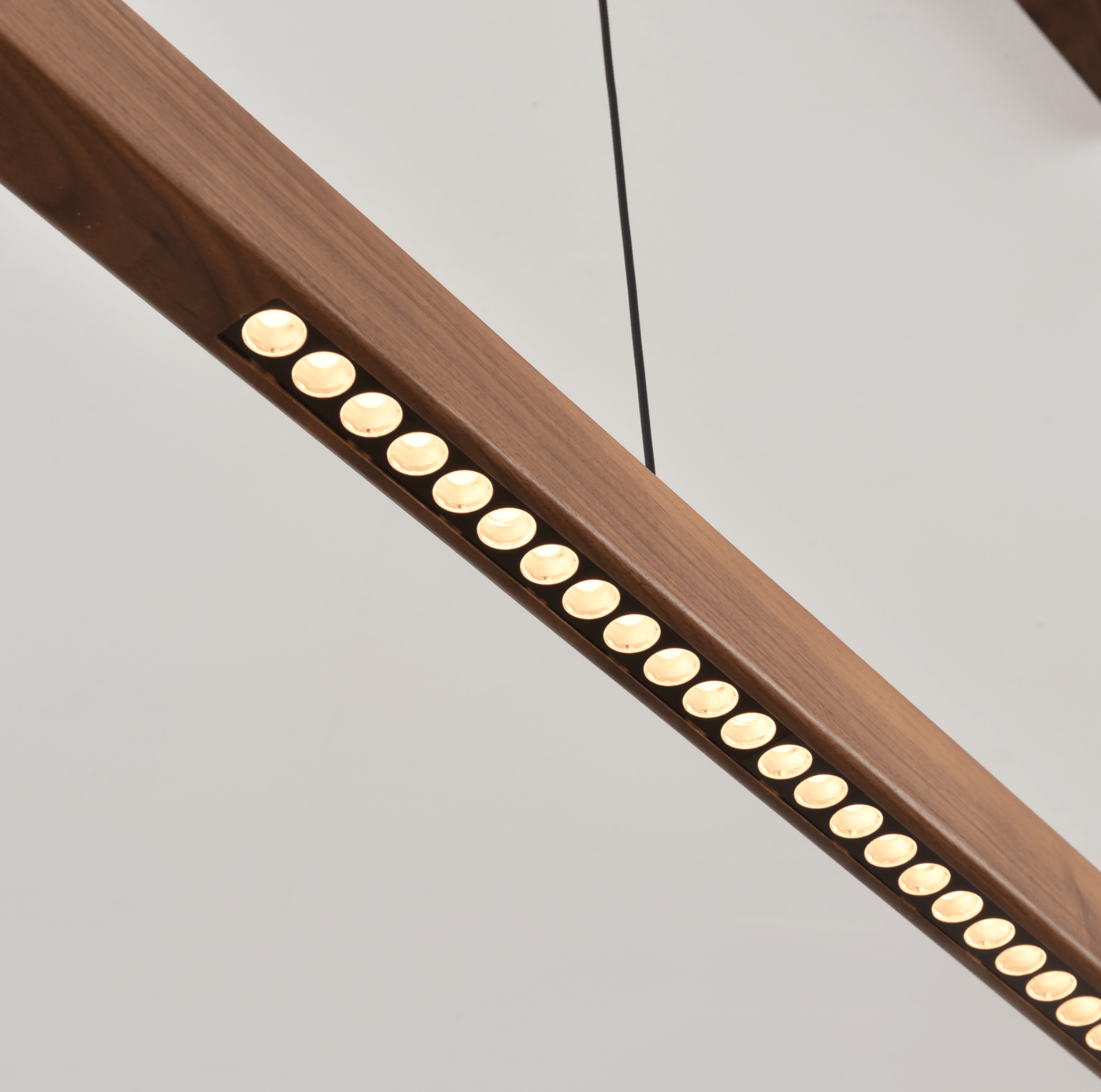 Wood Linear LED Pendant Light-Neutral Decor