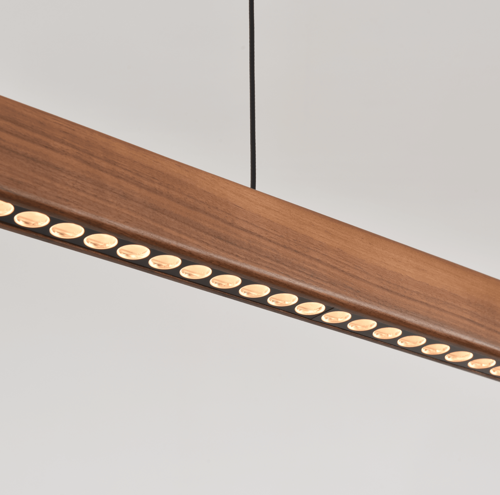 Wood Linear LED Pendant Light-Neutral Decor