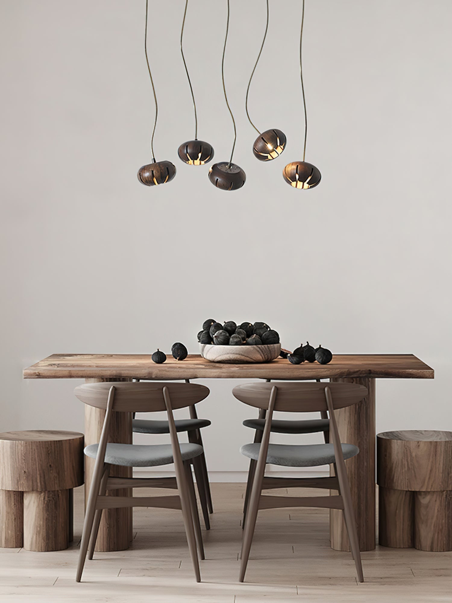 Zasorir Sculptural Marble Cluster Pendant Light-Neutral Decor