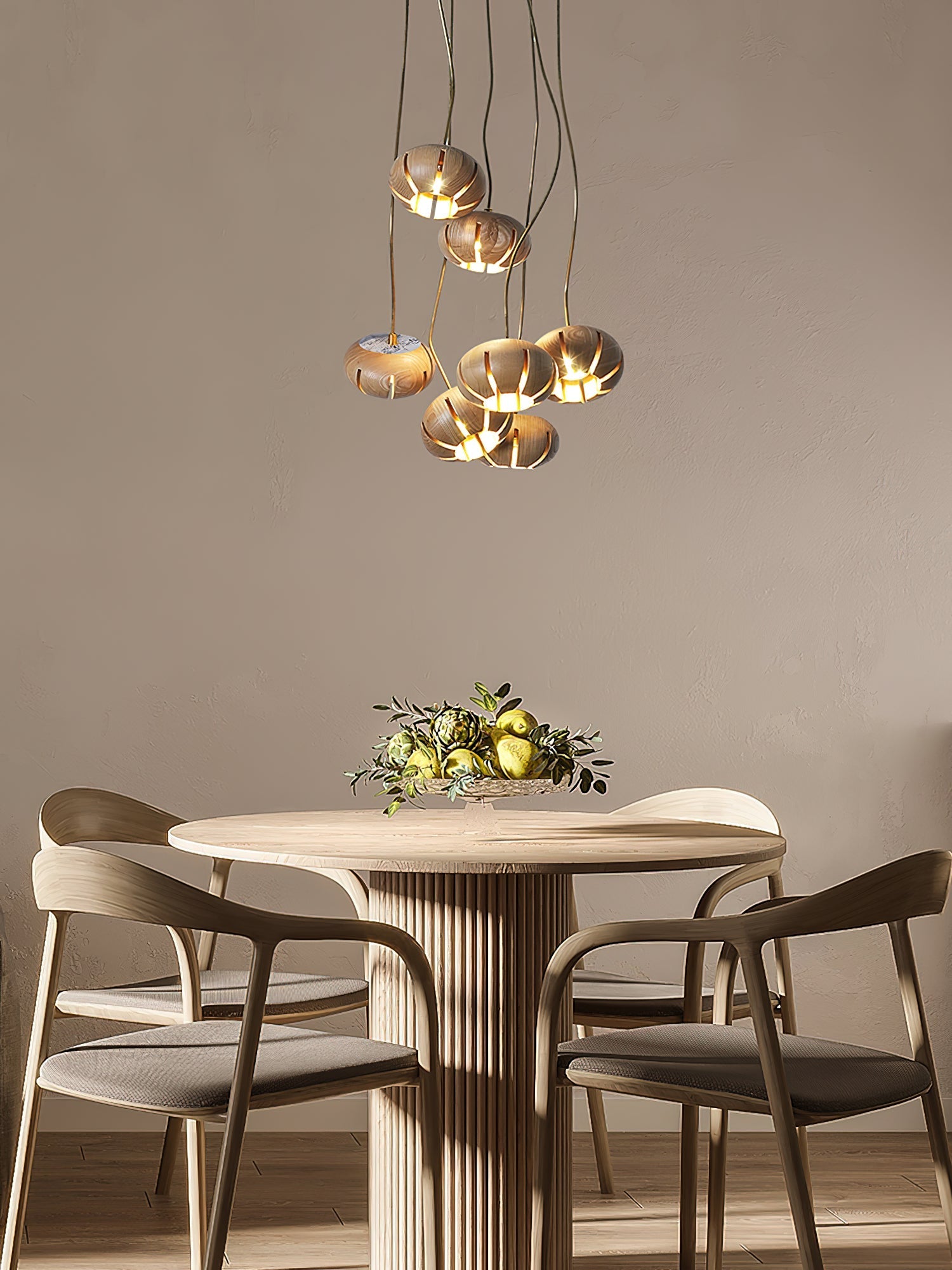 Zasorir Sculptural Marble Cluster Pendant Light-Neutral Decor