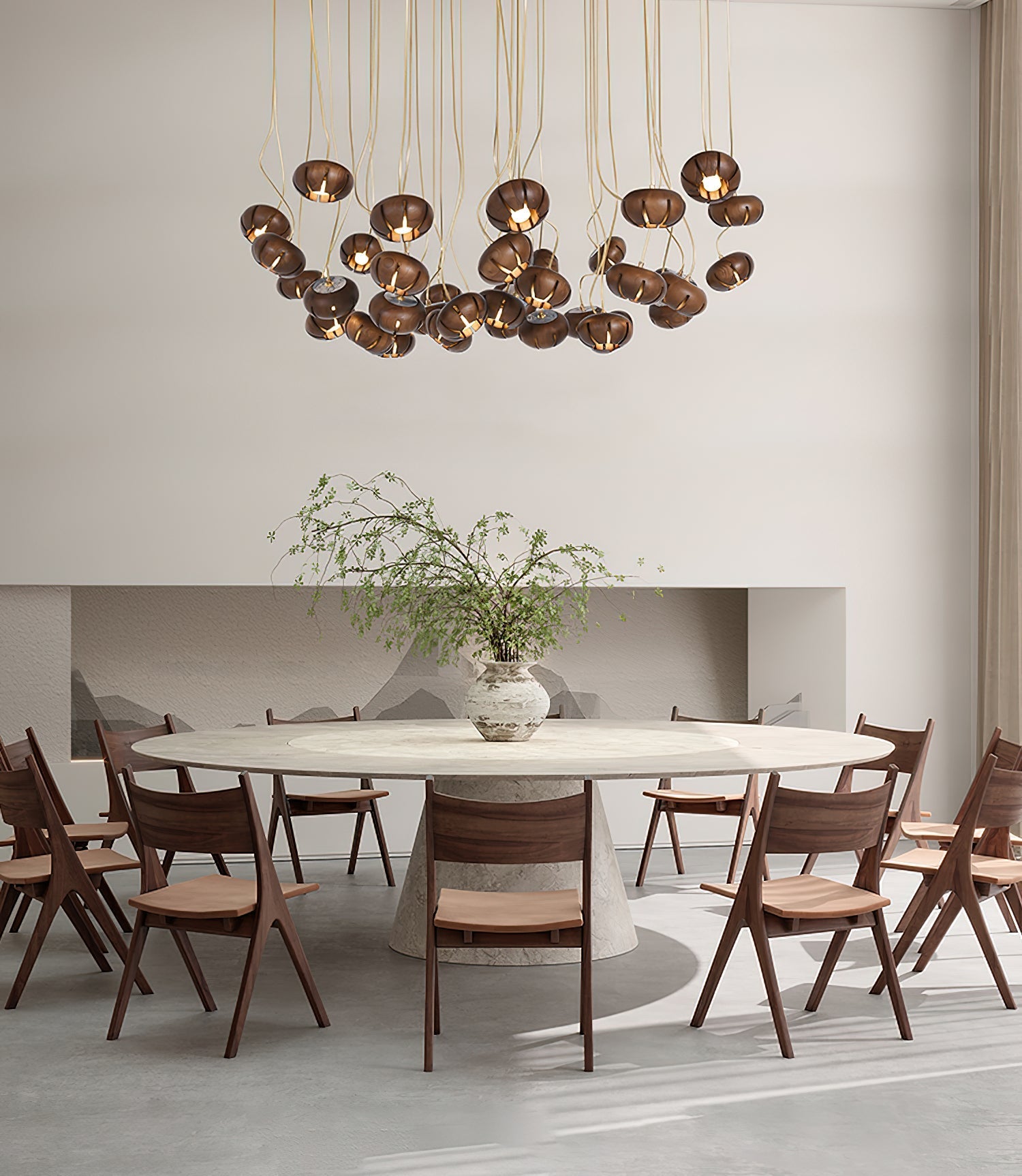 Zasorir Sculptural Marble Cluster Pendant Light-Neutral Decor