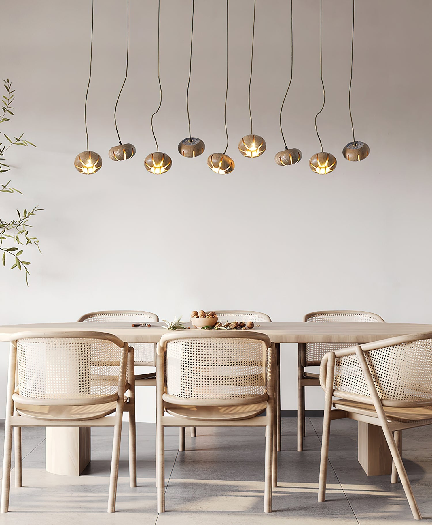 Zasorir Sculptural Marble Cluster Pendant Light-Neutral Decor