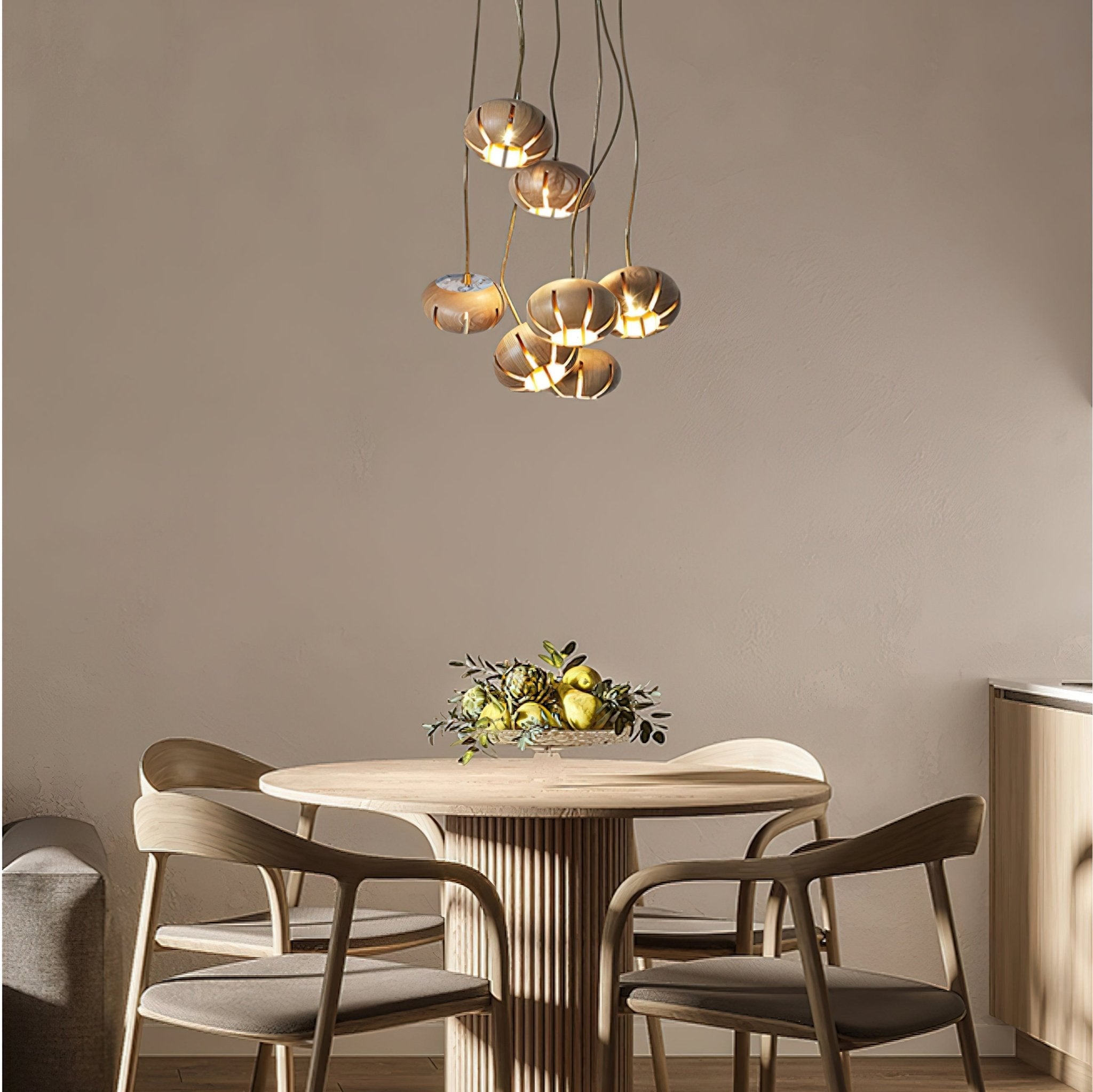 Zasorir Sculptural Marble Cluster Pendant Light-Neutral Decor