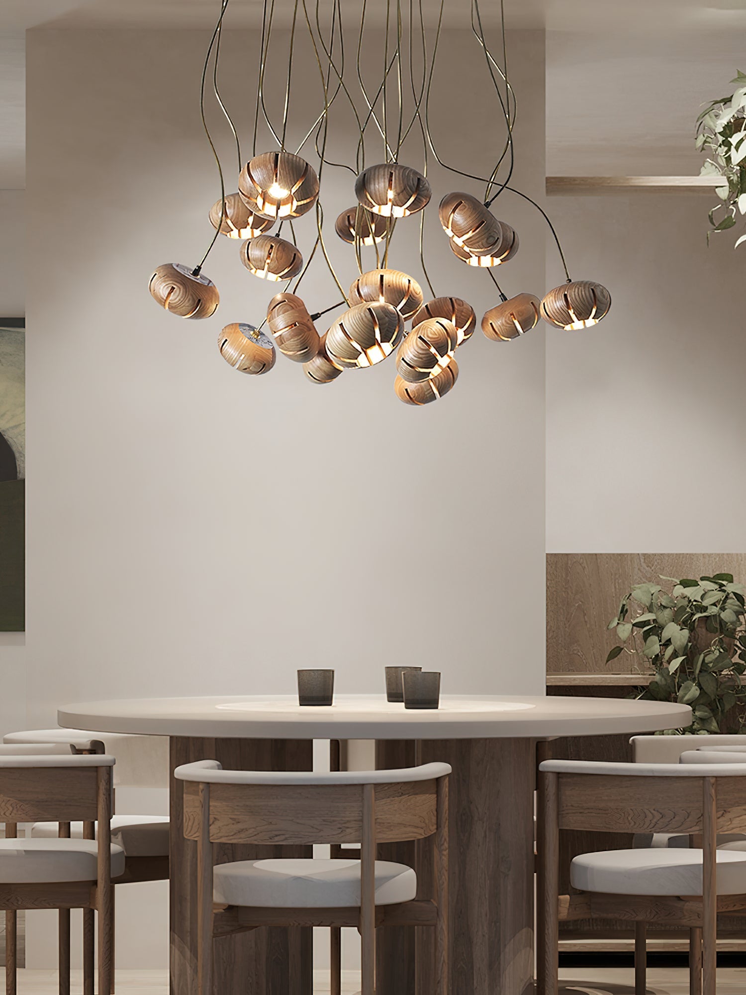 Zasorir Sculptural Marble Cluster Pendant Light-Neutral Decor