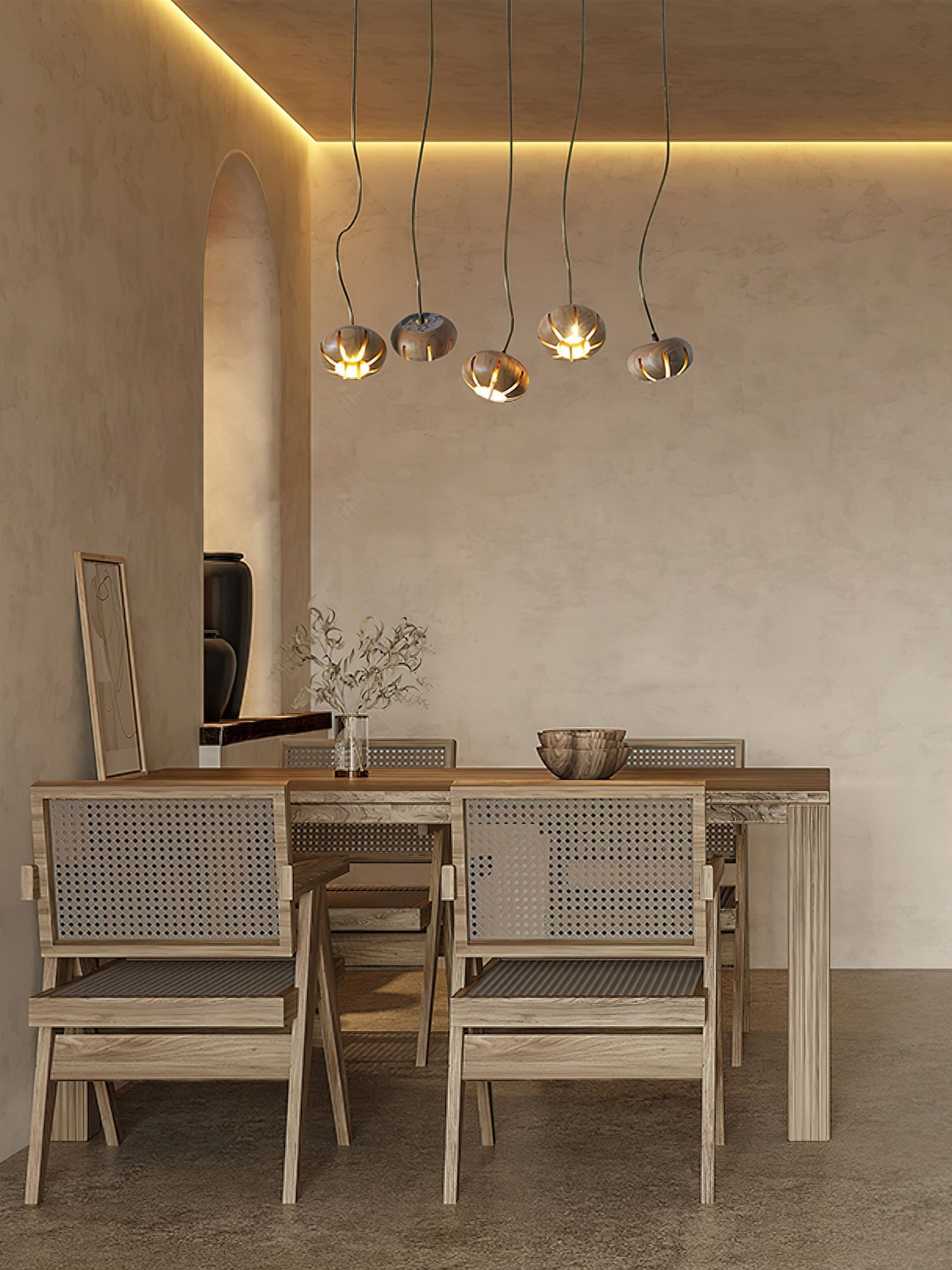 Zasorir Sculptural Marble Cluster Pendant Light-Neutral Decor