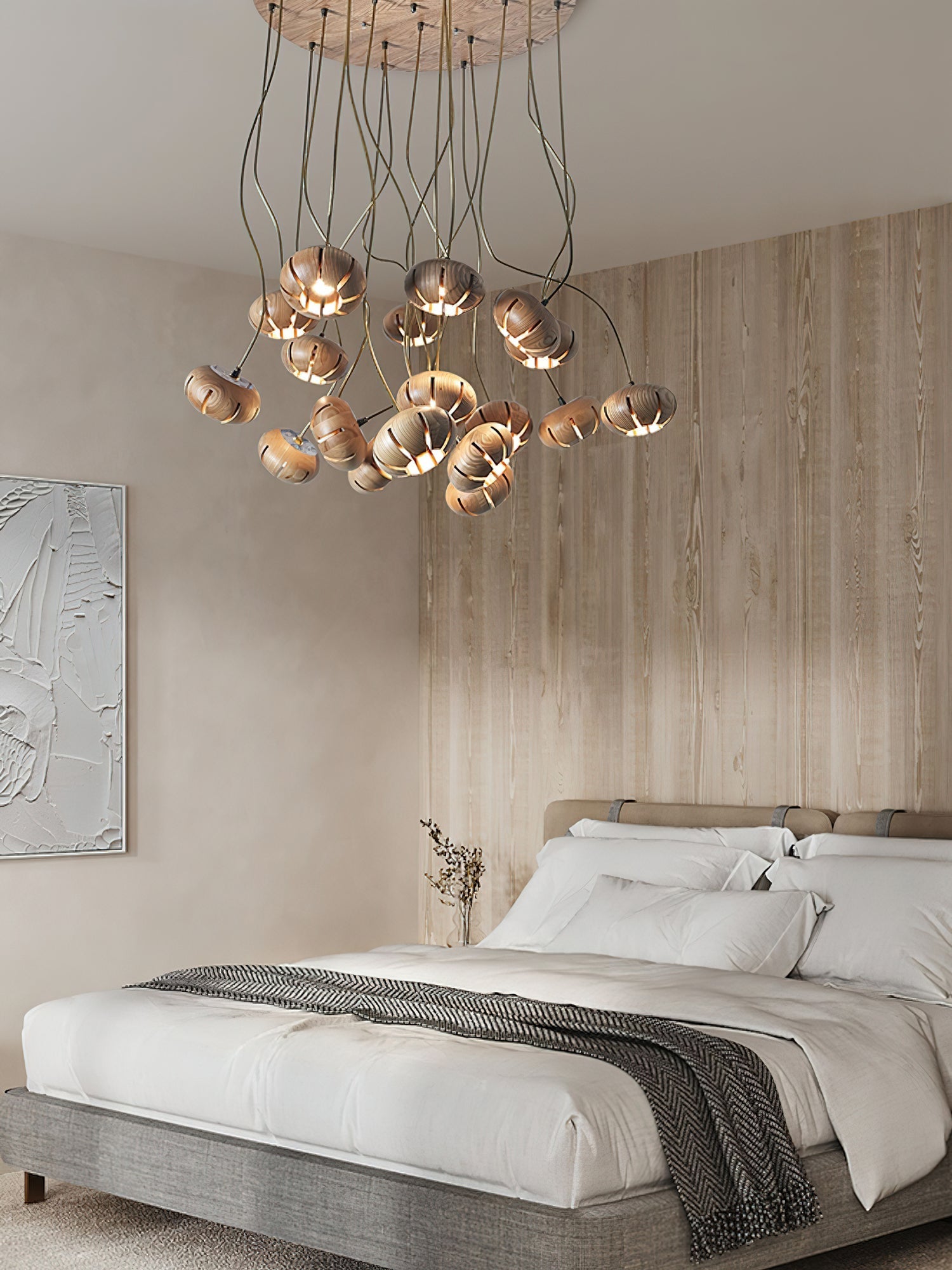 Zasorir Sculptural Marble Cluster Pendant Light-Neutral Decor