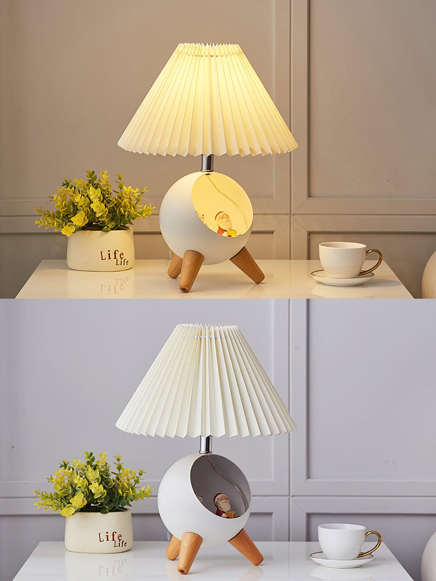Hazelle Modern Fabric Table Lamp-Neutral Decor