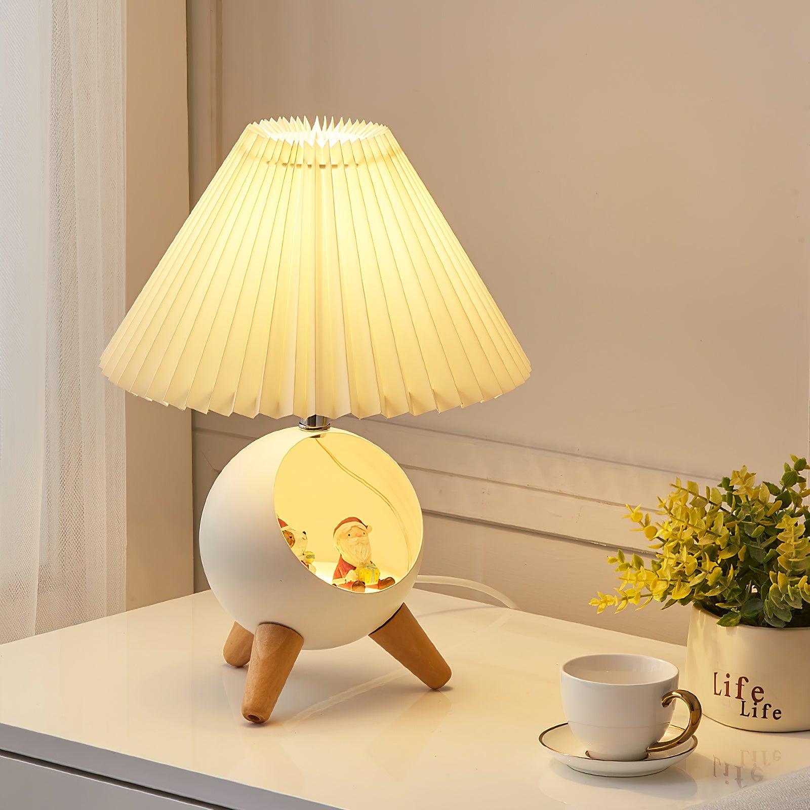 Hazelle Modern Fabric Table Lamp-Neutral Decor