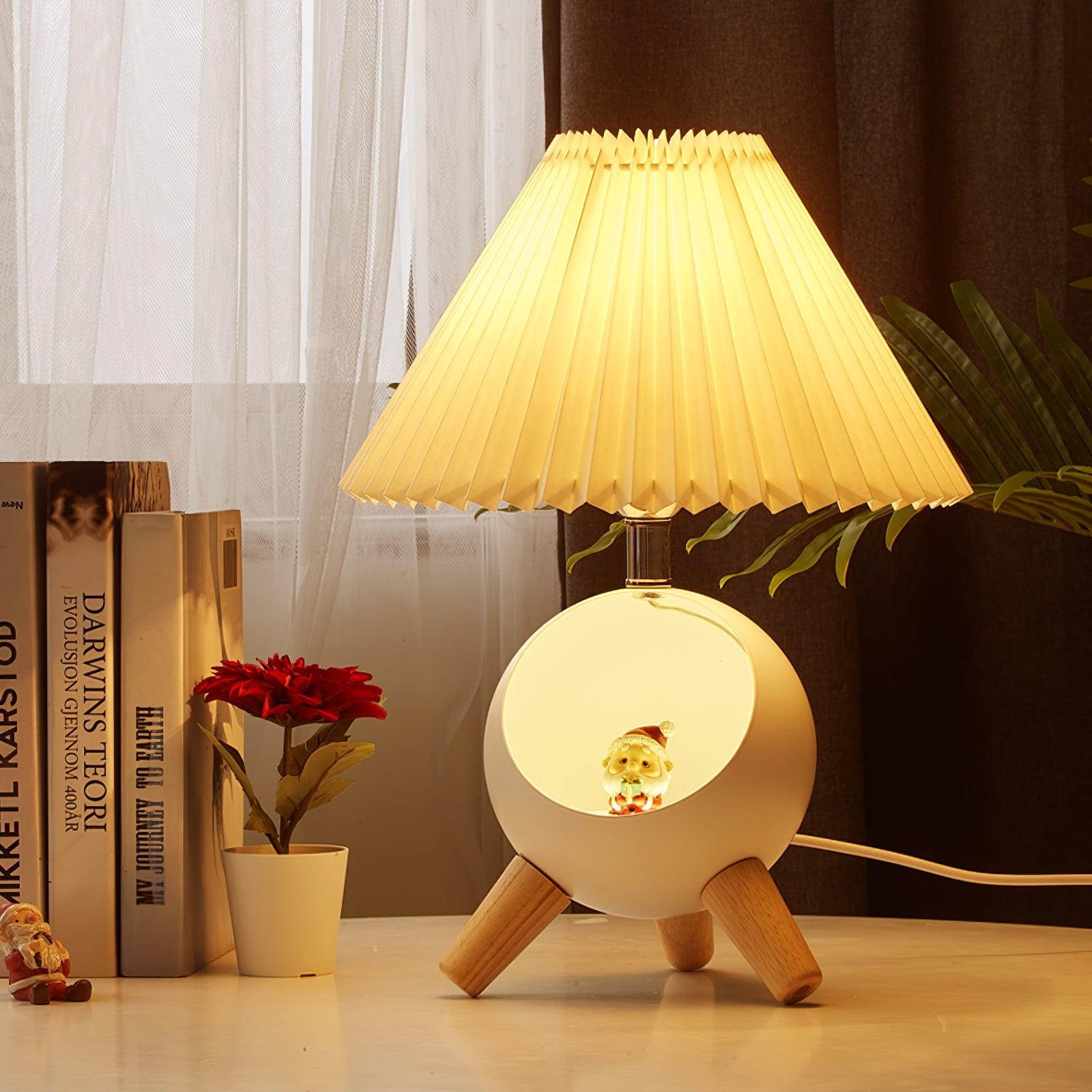 Hazelle Modern Fabric Table Lamp-Neutral Decor