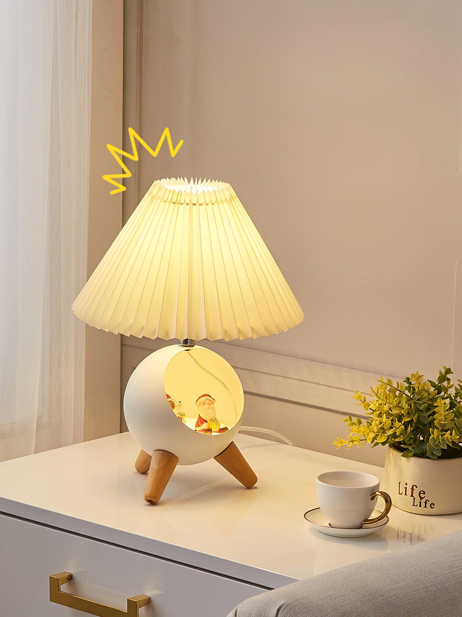 Hazelle Modern Fabric Table Lamp-Neutral Decor