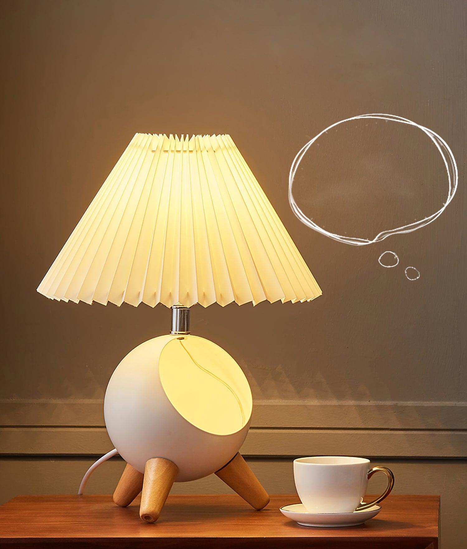 Hazelle Modern Fabric Table Lamp-Neutral Decor