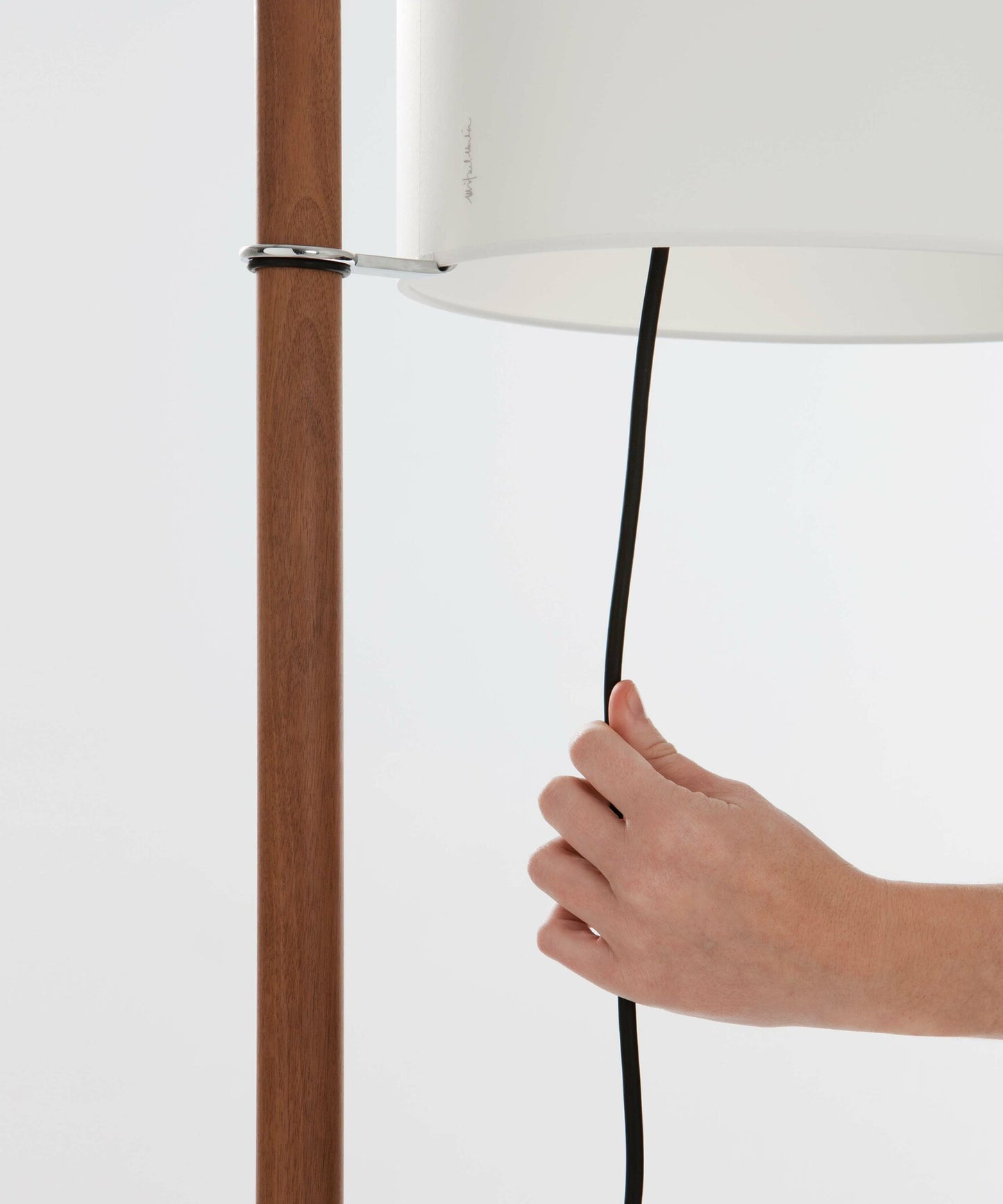 Jex Wood Fabric Floor Lamp-Neutral Decor