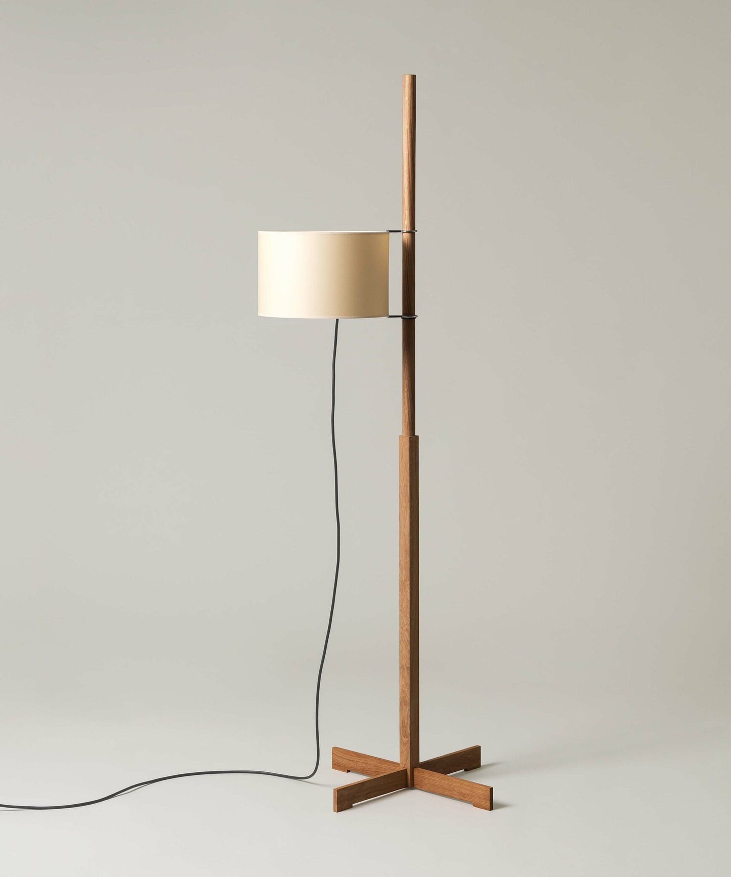 Jex Wood Fabric Floor Lamp-Neutral Decor