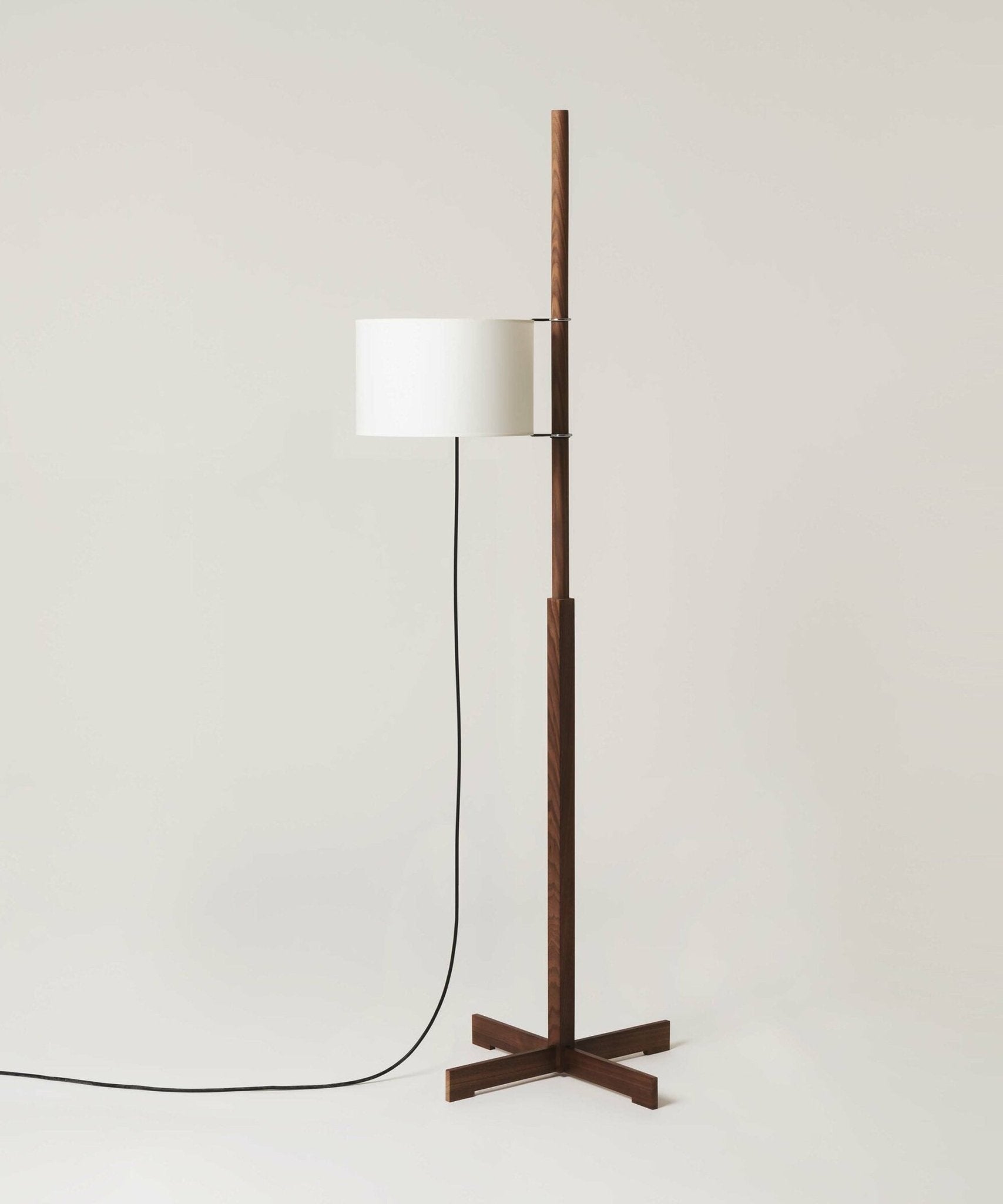 Jex Wood Fabric Floor Lamp-Neutral Decor