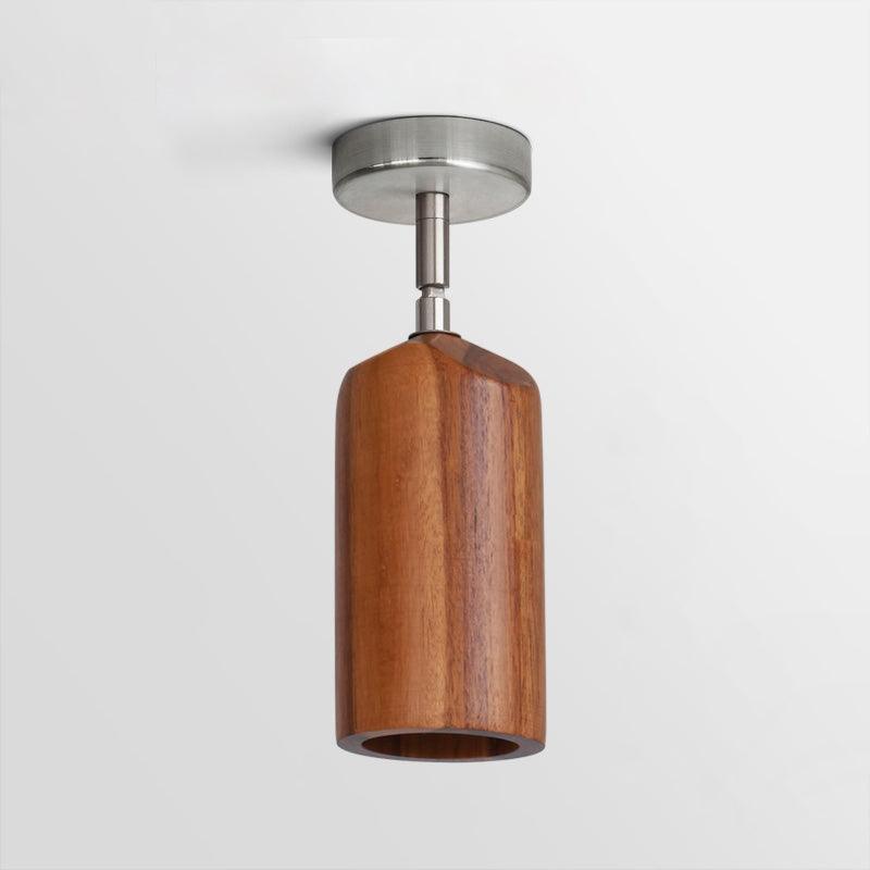 Solara Ceiling Lamp Wood Track Adjustable Heads-Neutral Decor