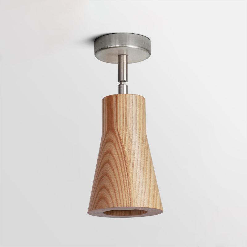 Solara Ceiling Lamp Wood Track Adjustable Heads-Neutral Decor