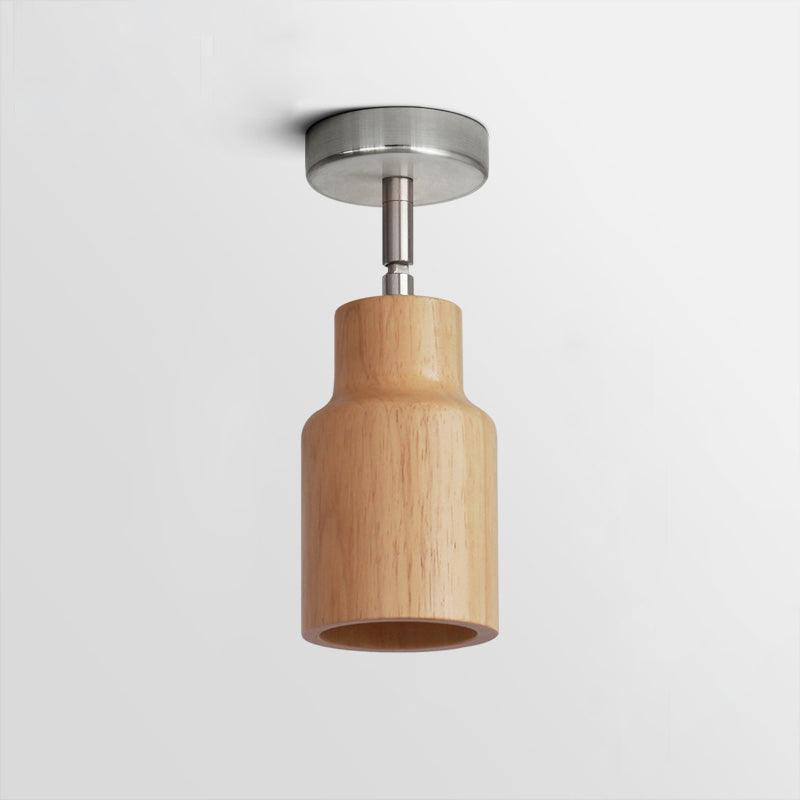 Solara Ceiling Lamp Wood Track Adjustable Heads-Neutral Decor