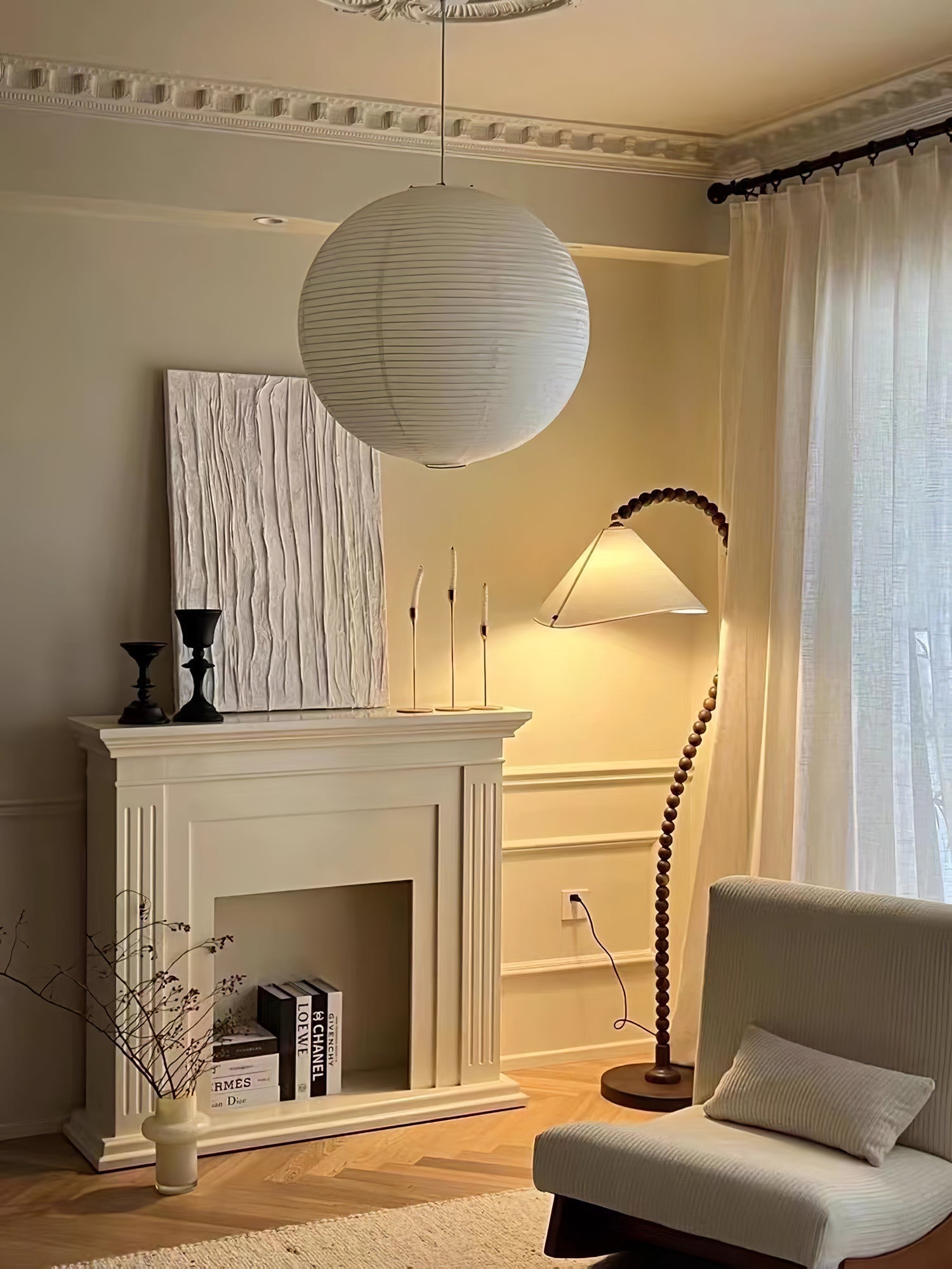 Nadia Modern Wood Floor Lamp-Neutral Decor