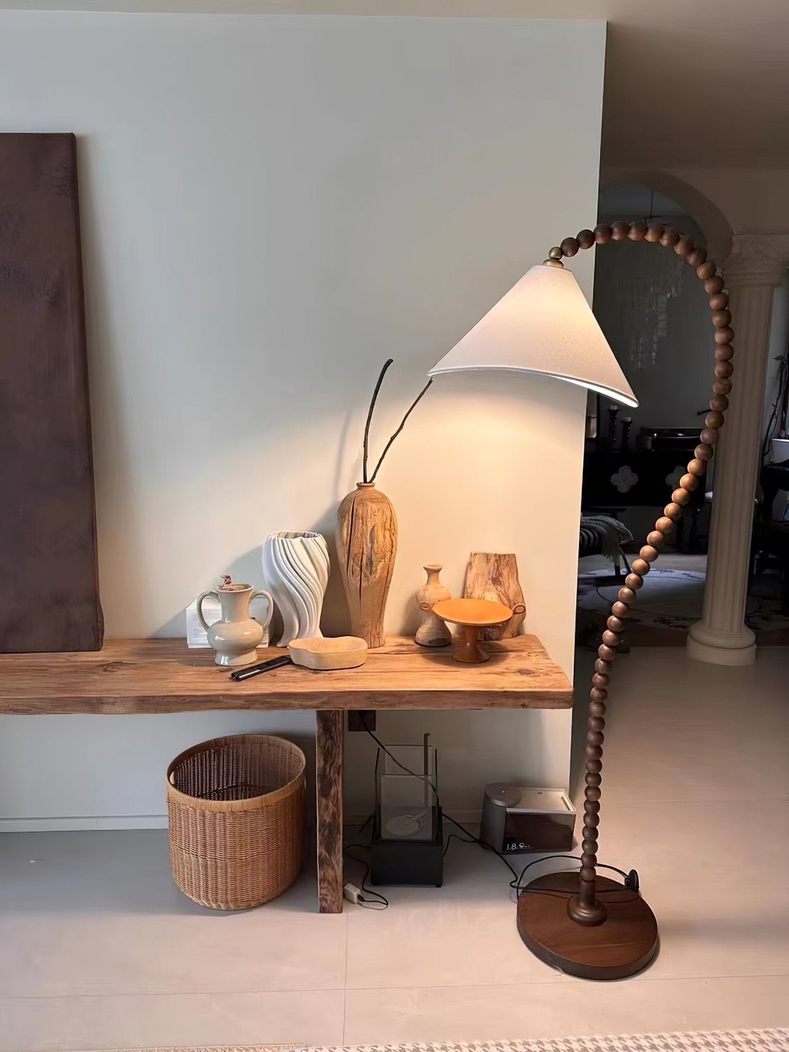 Nadia Modern Wood Floor Lamp-Neutral Decor