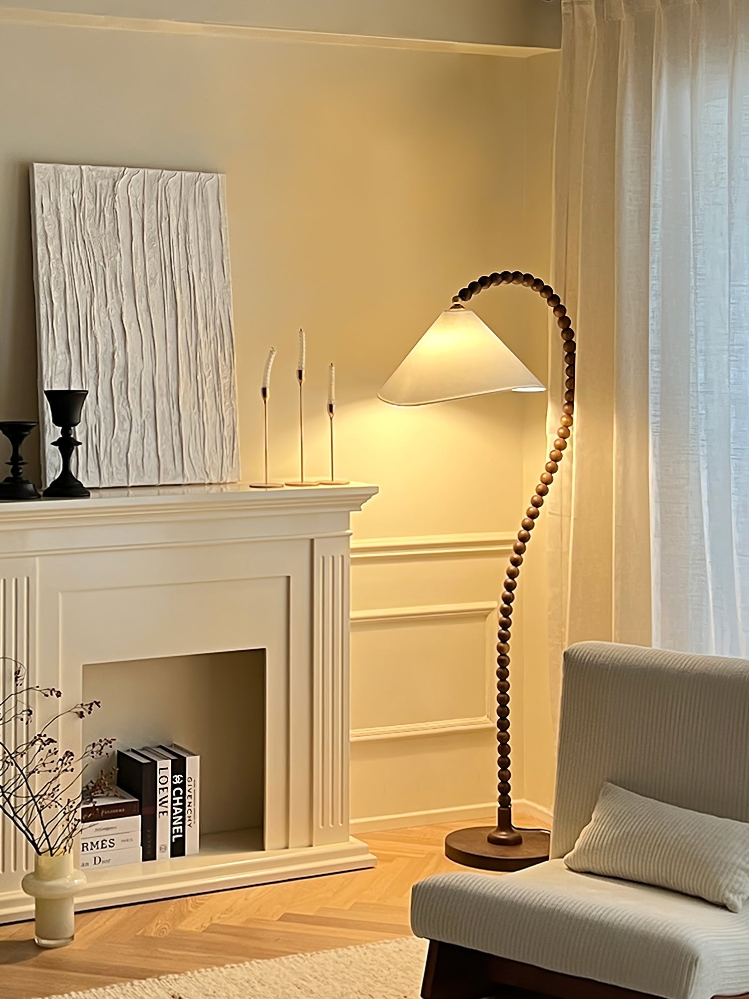 Nadia Modern Wood Floor Lamp-Neutral Decor