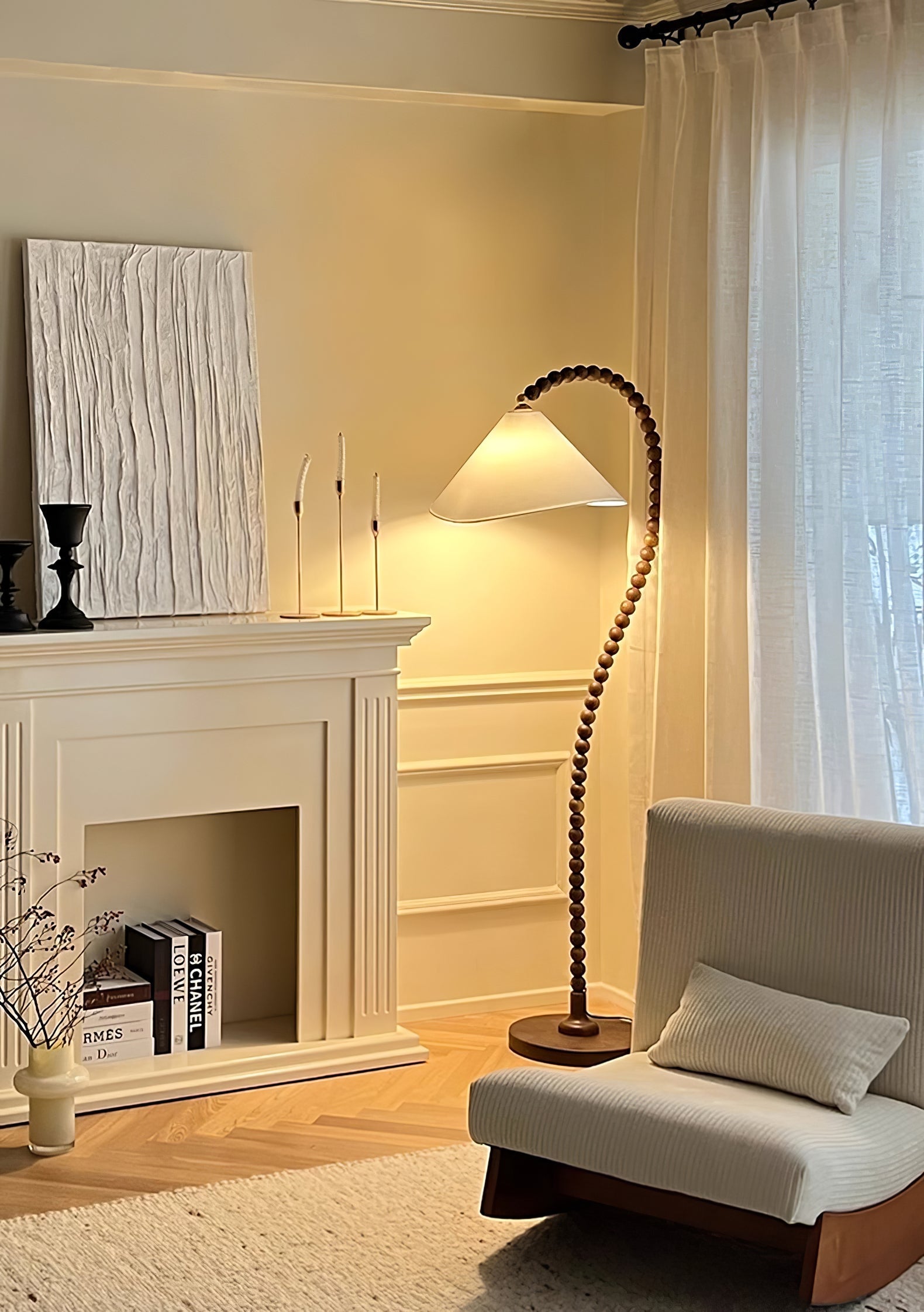 Nadia Modern Wood Floor Lamp-Neutral Decor