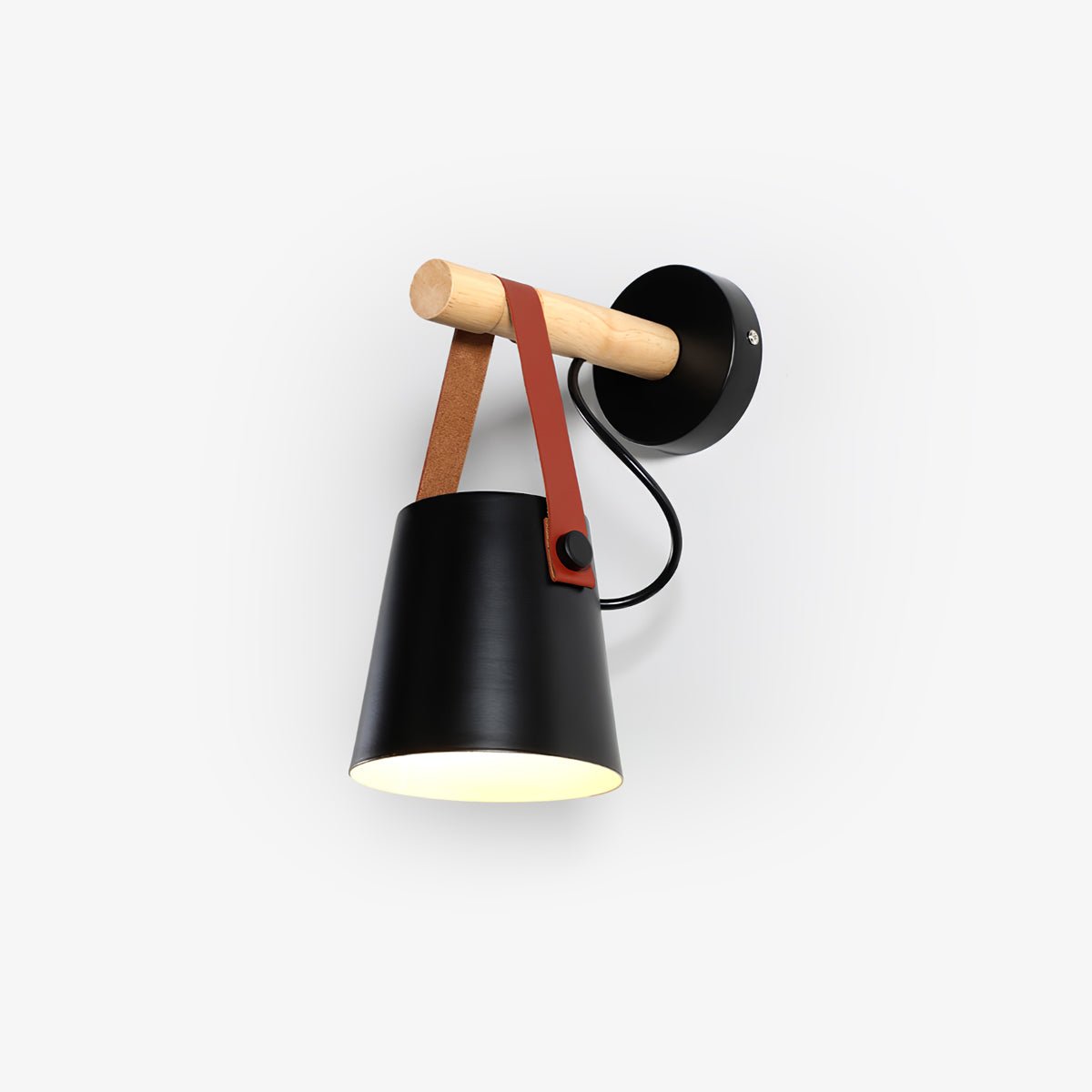 Virixon Wood Leather Wall Lamp-Neutral Decor