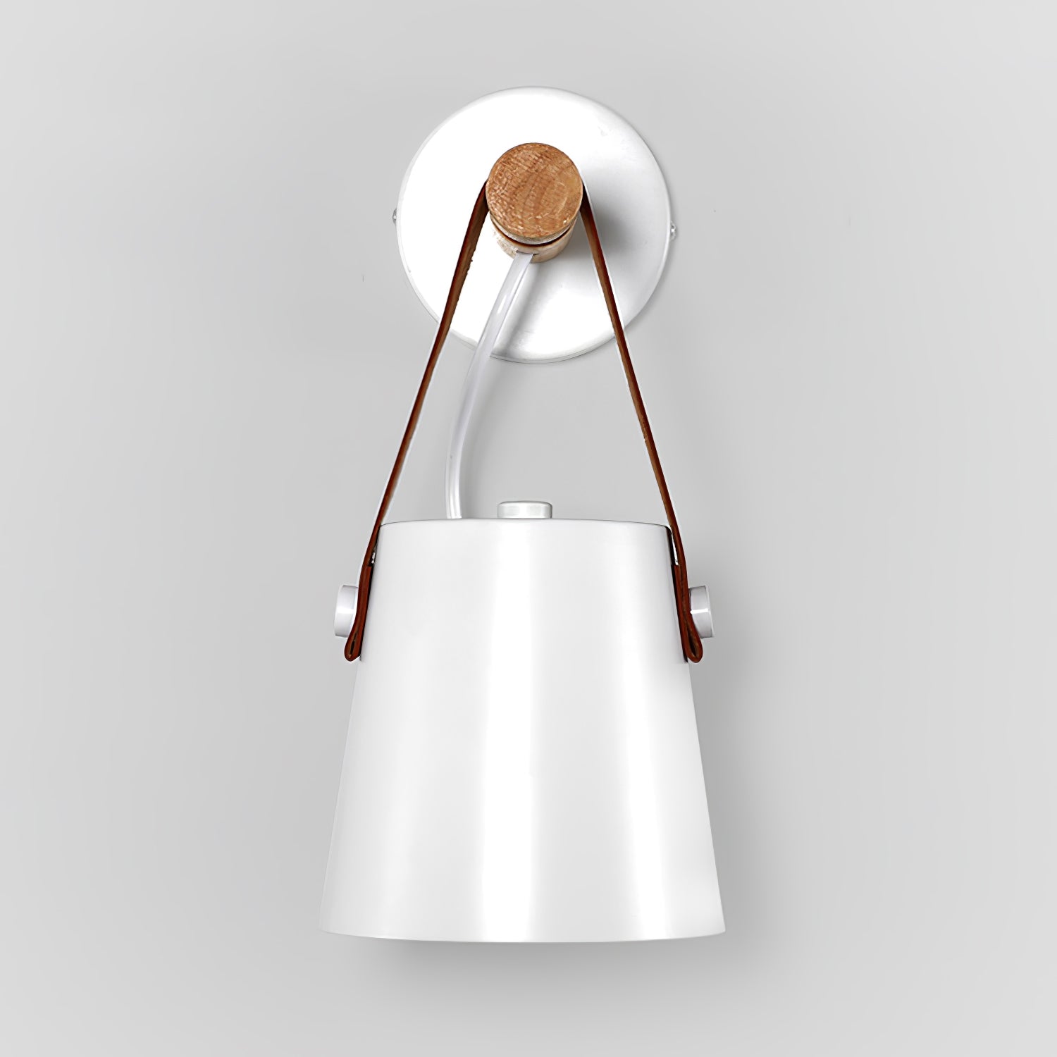 Virixon Wood Leather Wall Lamp-Neutral Decor