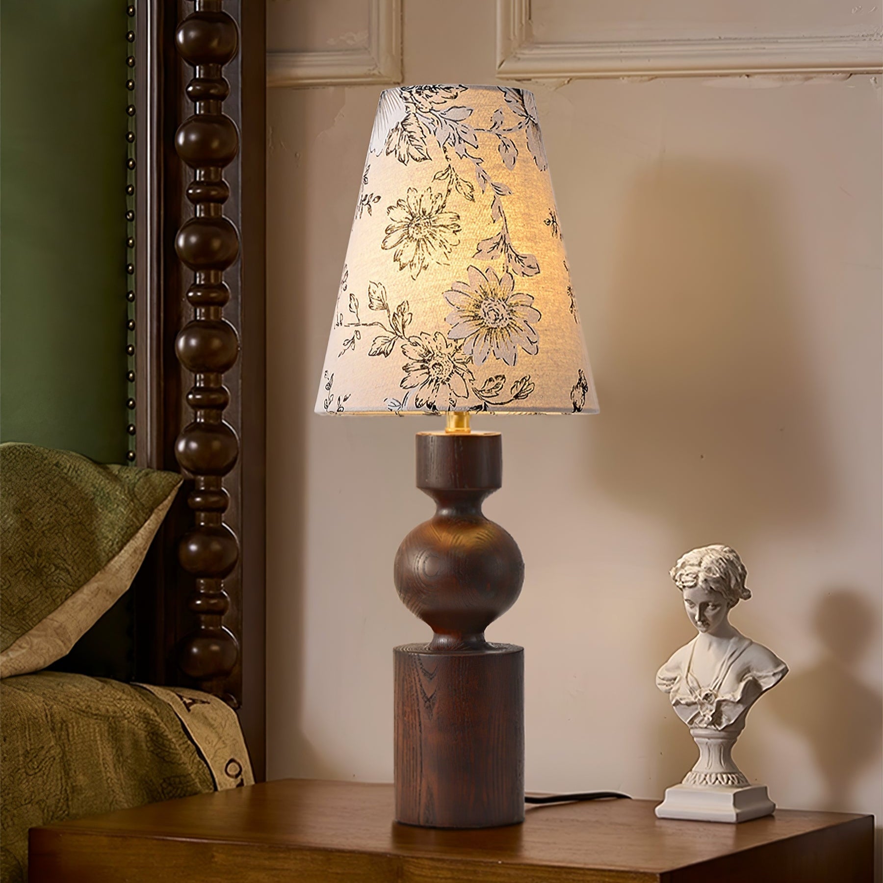 Thorne Vintage WoodnTable Lamp-Neutral Decor
