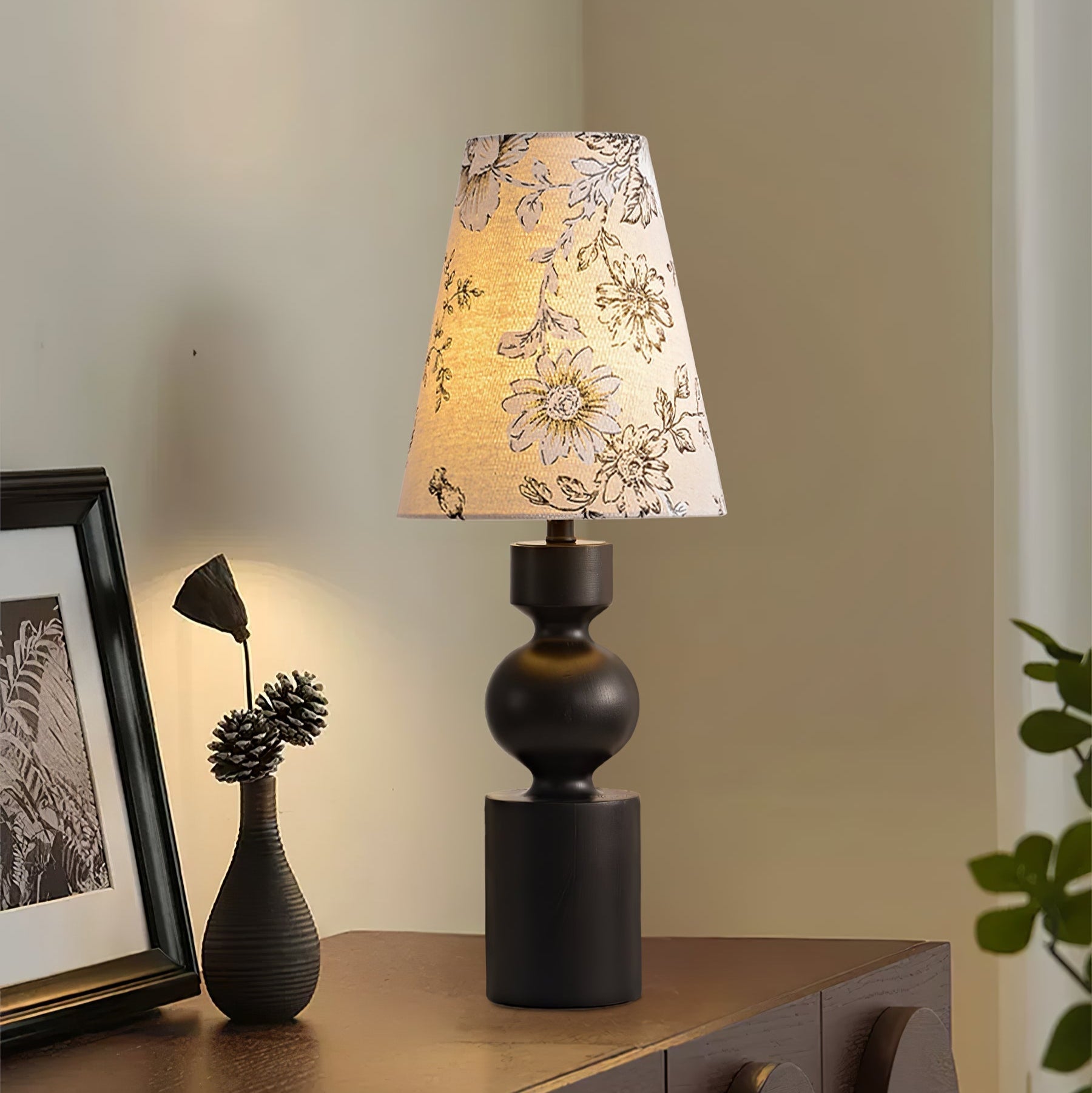Thorne Vintage WoodnTable Lamp-Neutral Decor