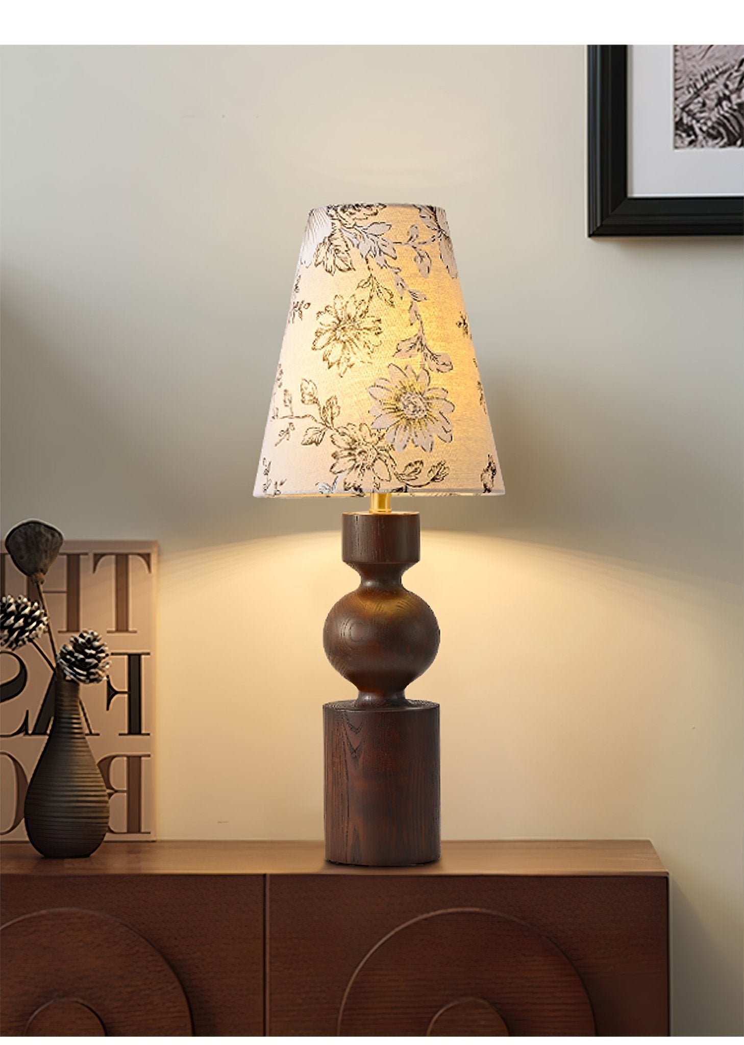 Thorne Vintage WoodnTable Lamp-Neutral Decor