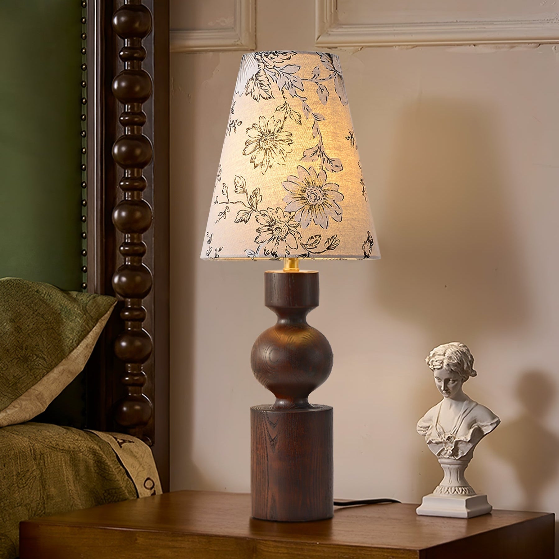 Thorne Vintage WoodnTable Lamp-Neutral Decor