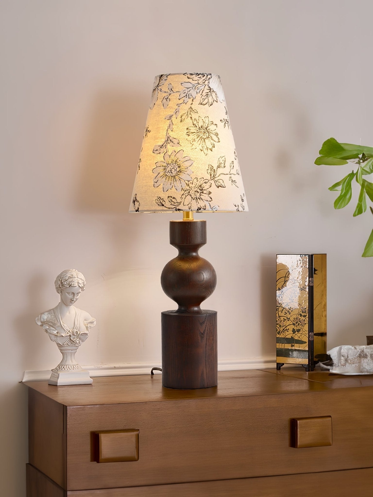 Thorne Vintage WoodnTable Lamp-Neutral Decor