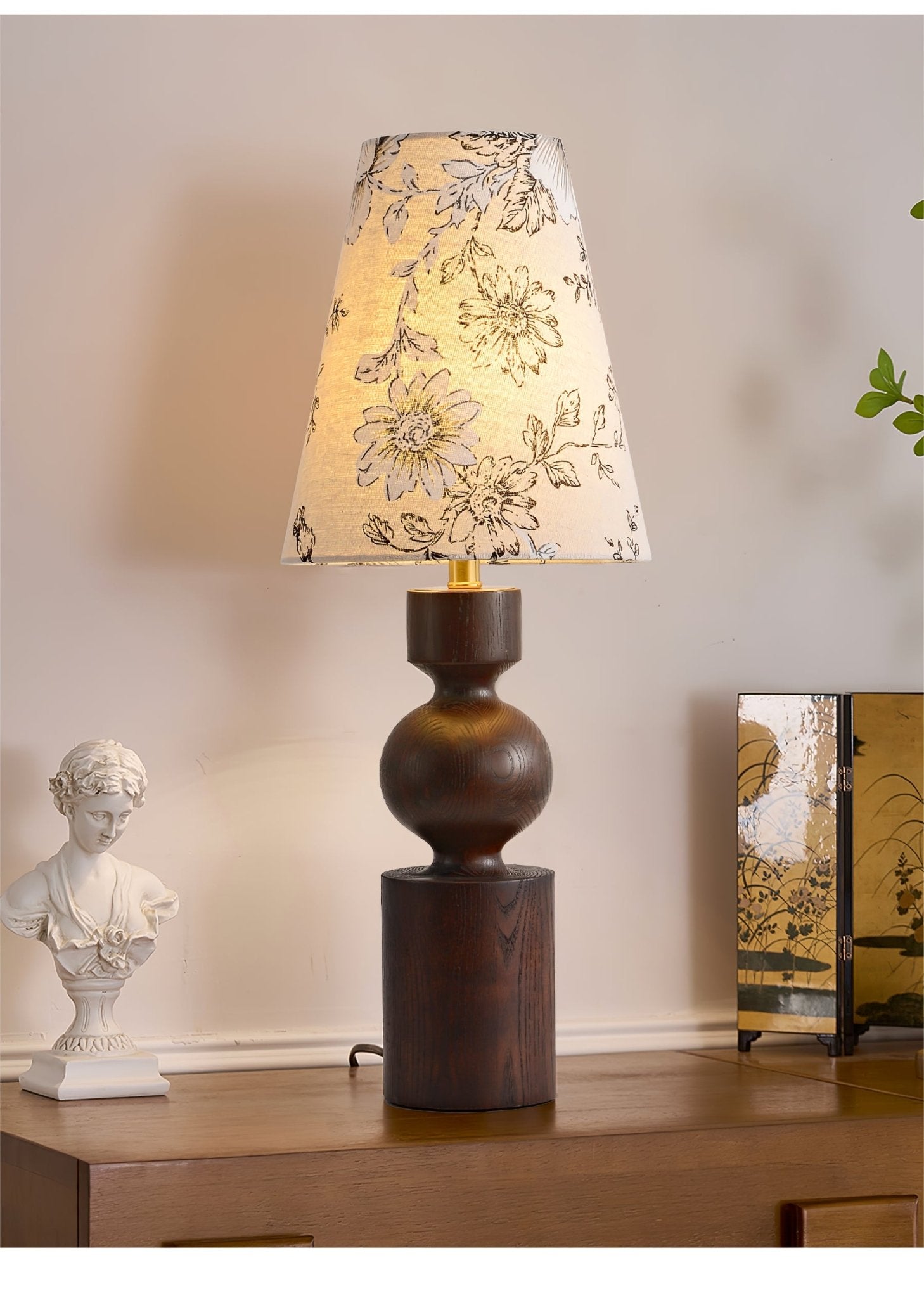 Thorne Vintage WoodnTable Lamp-Neutral Decor