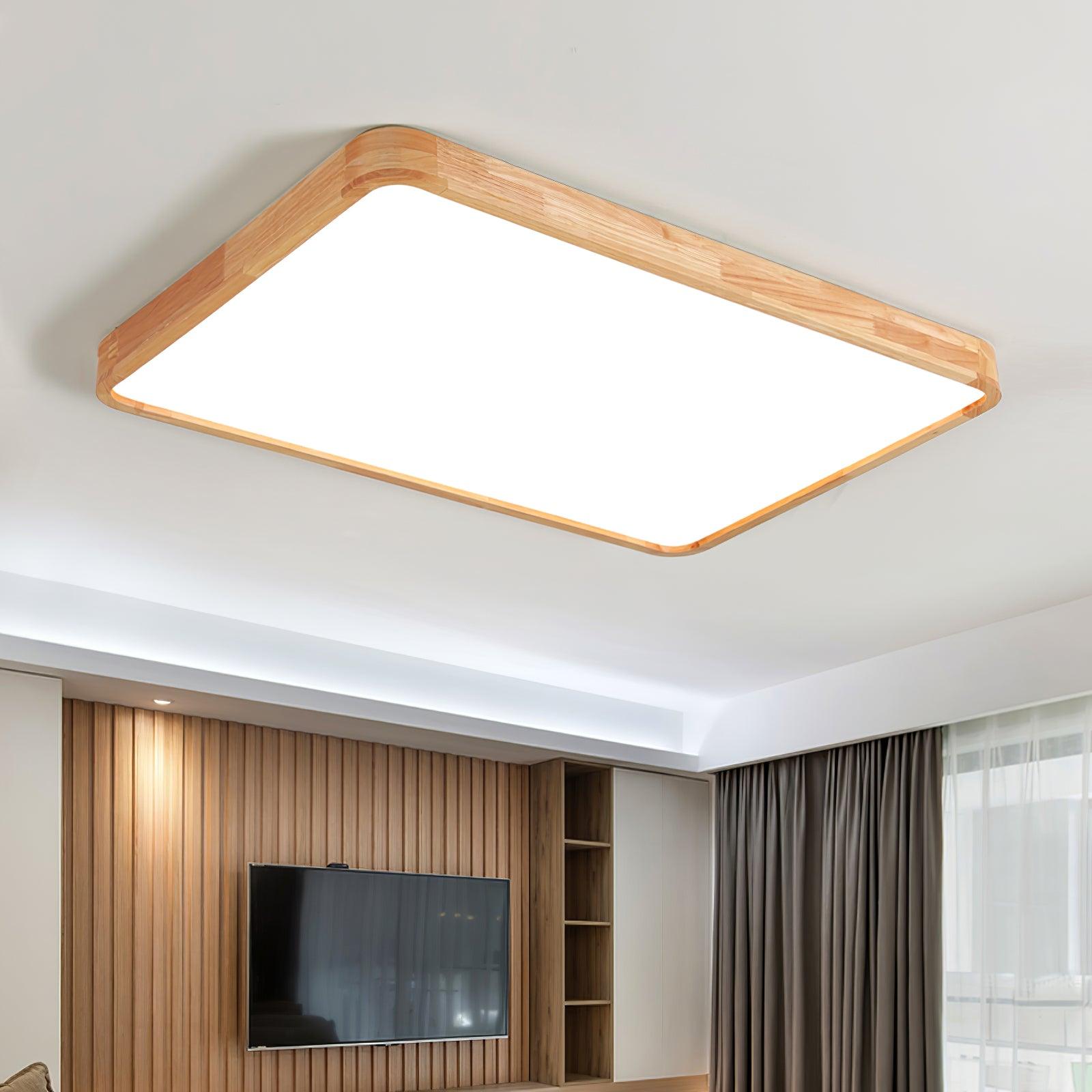 Lustra Ceiling Light Wooden Geometric LED-Neutral Decor