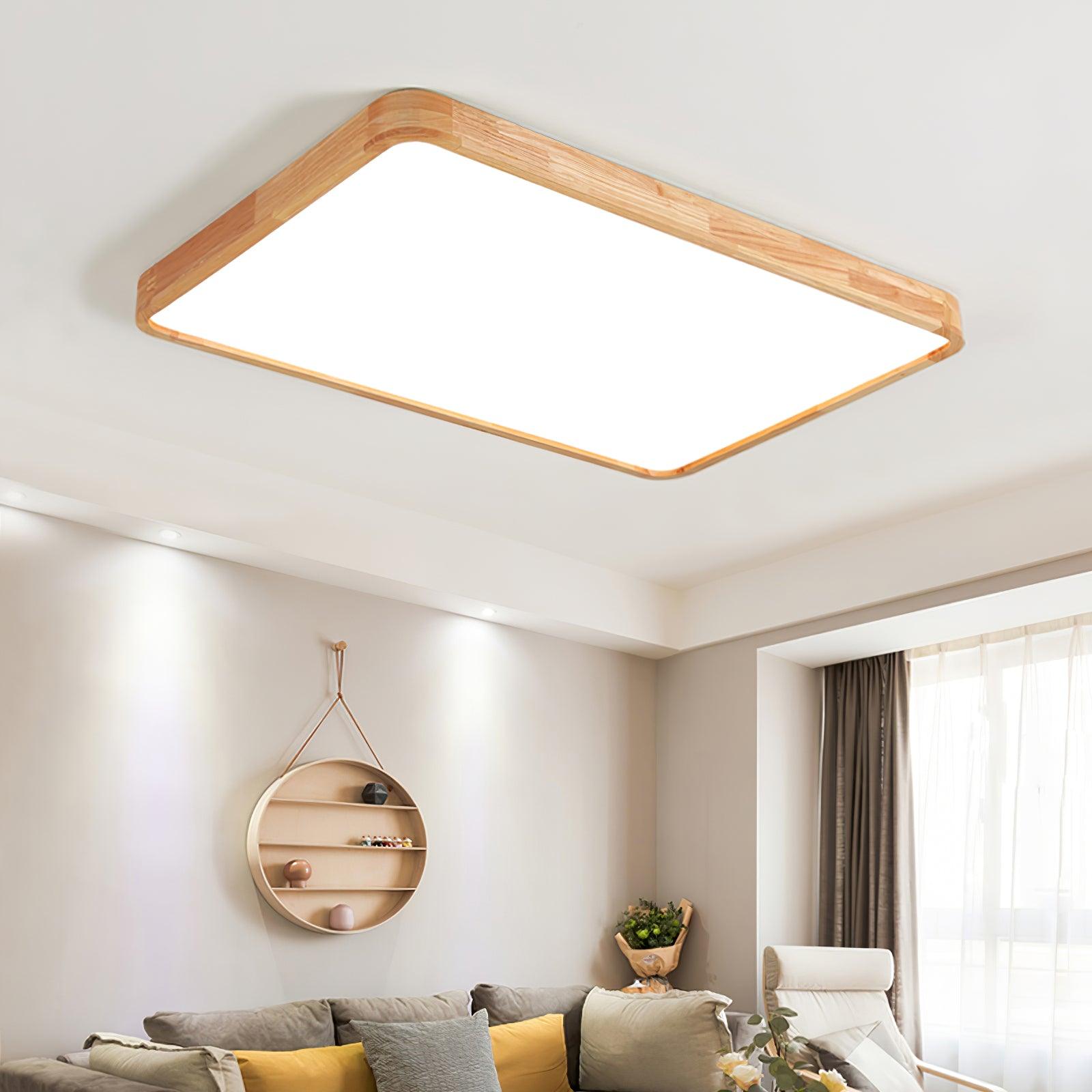 Lustra Ceiling Light Wooden Geometric LED-Neutral Decor