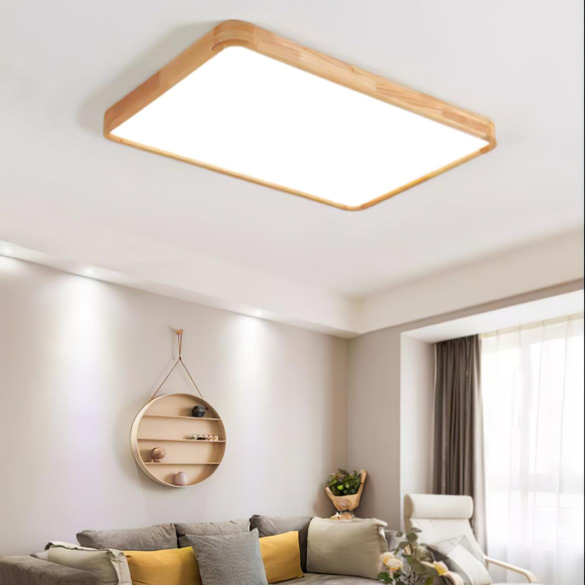 Lustra Ceiling Light Wooden Geometric LED-Neutral Decor
