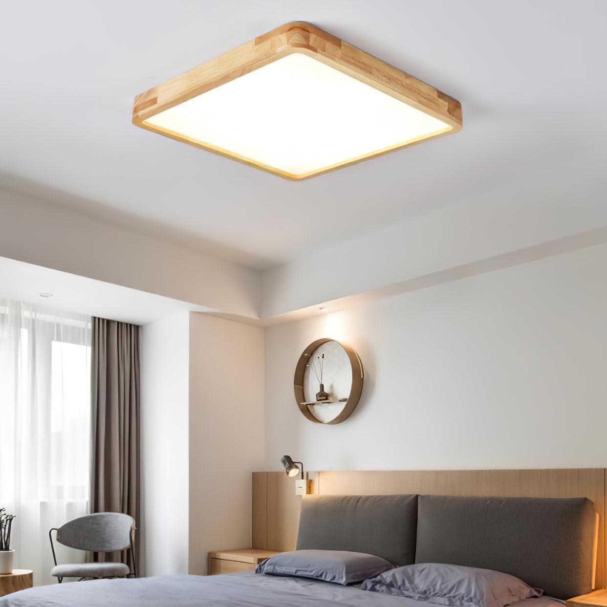 Lustra Ceiling Light Wooden Geometric LED-Neutral Decor