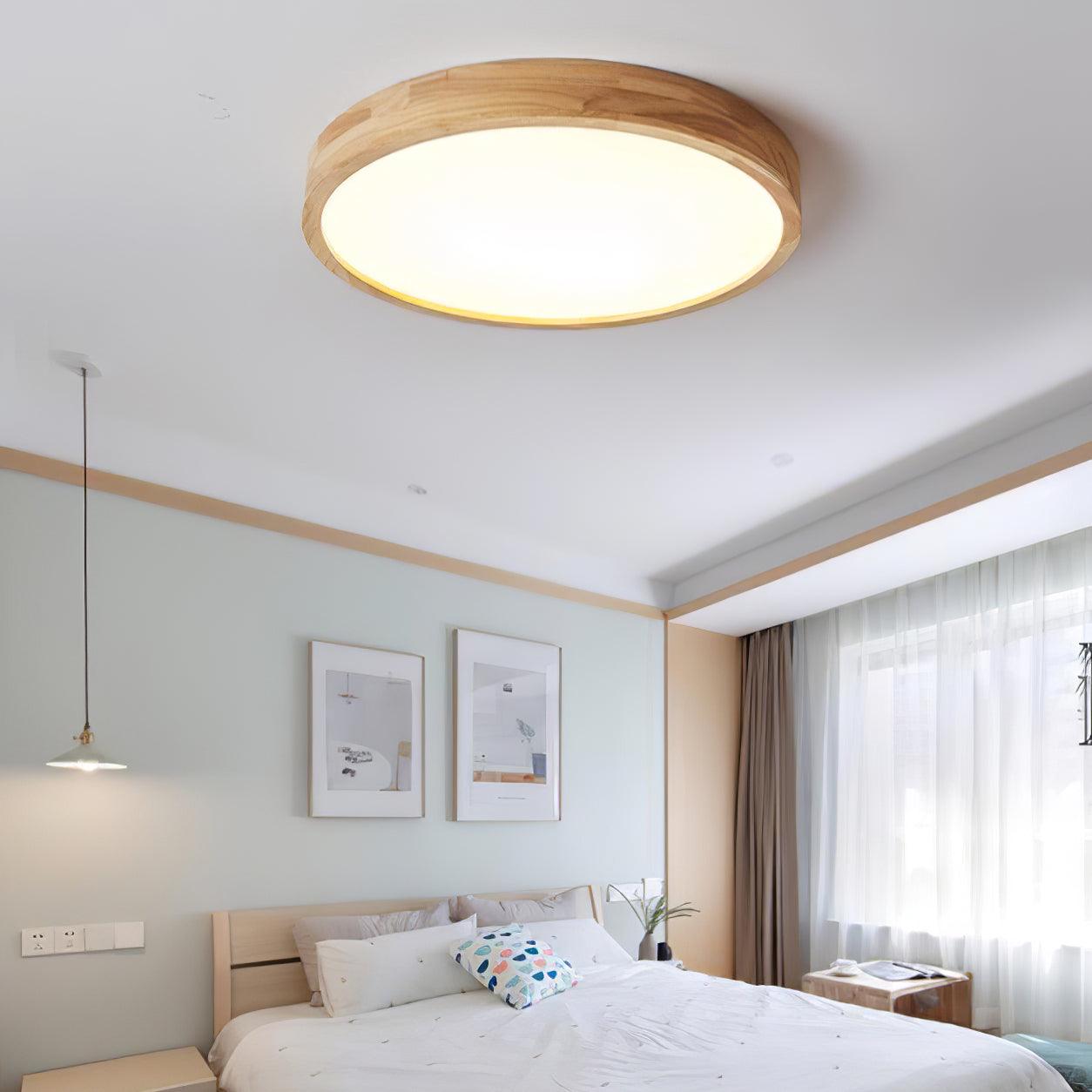 Lustra Ceiling Light Wooden Geometric LED-Neutral Decor